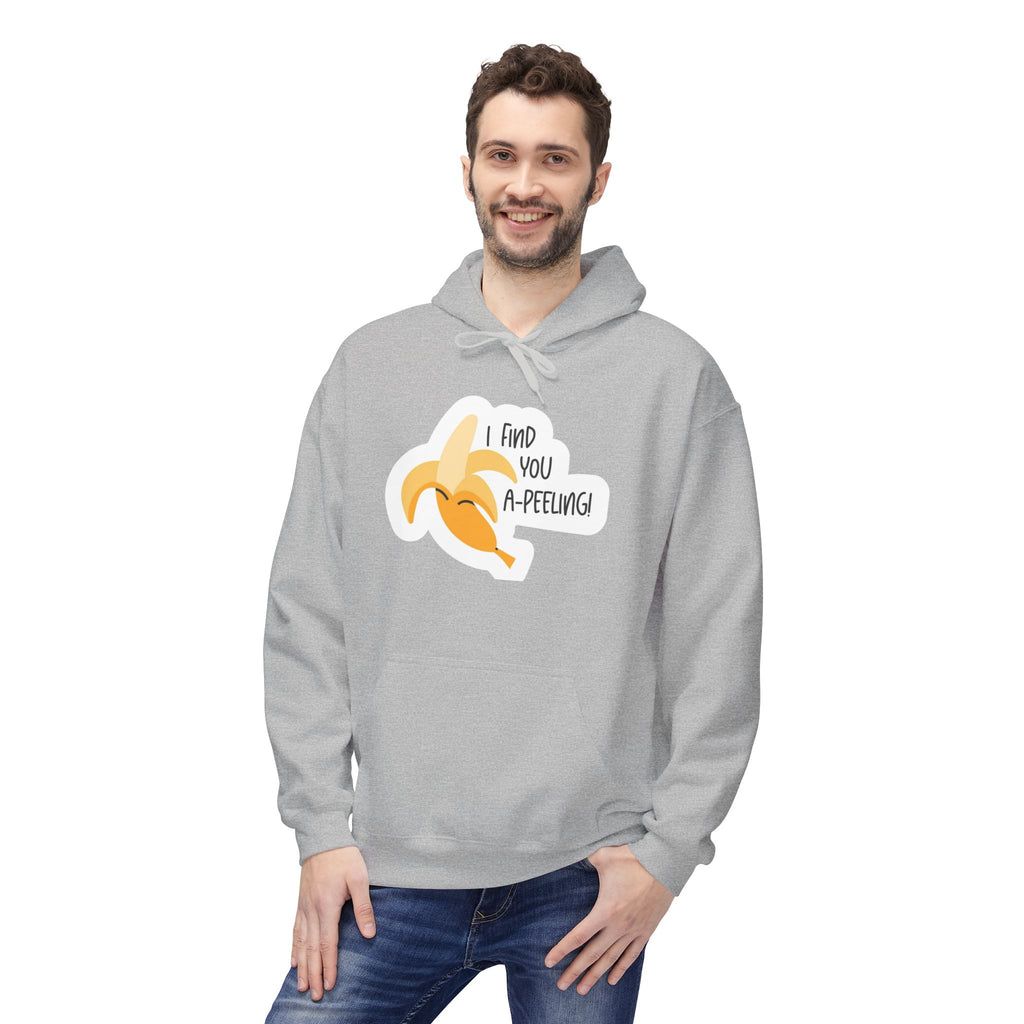 Peeling Banana Hoodie  "I Found You (Peeling)" Cute Fruit Pun Pullover