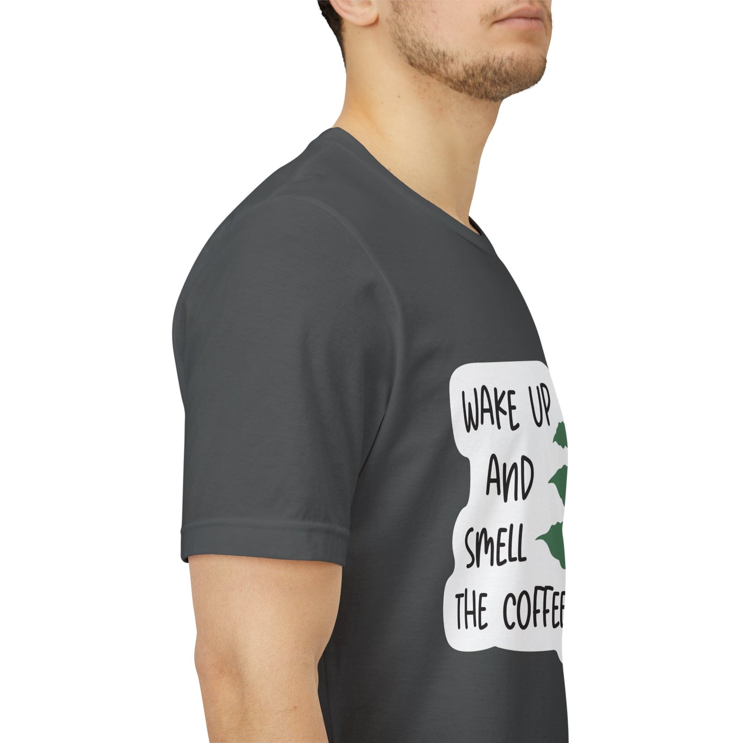 Wake Up and Smell the Coffee Tee  Coffee Plant Graphic T-Shirt