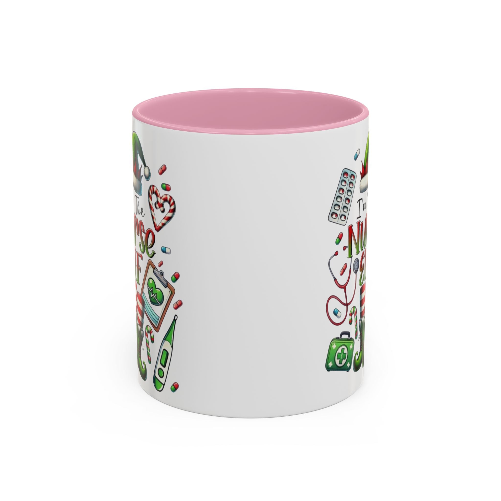 Nurse Elf Coffee Mug — Christmas Medical Holiday Gift (11oz & 15oz) Medical Christmas Mug