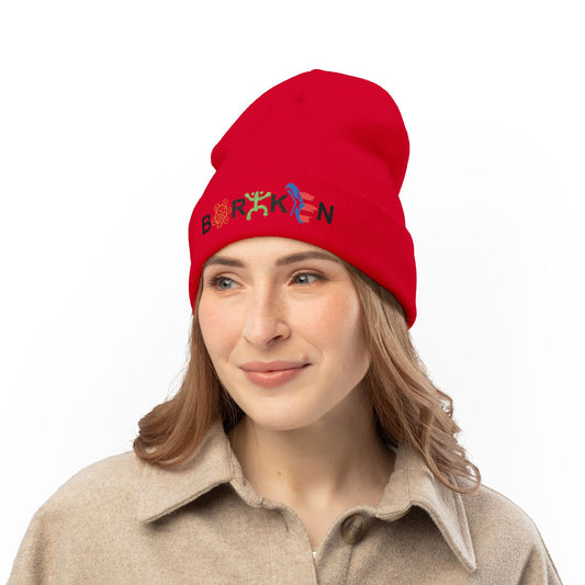 Boricua Winter Beanie – Puerto Rico Pride Knit Hat — Colorful Borough Icon Letters