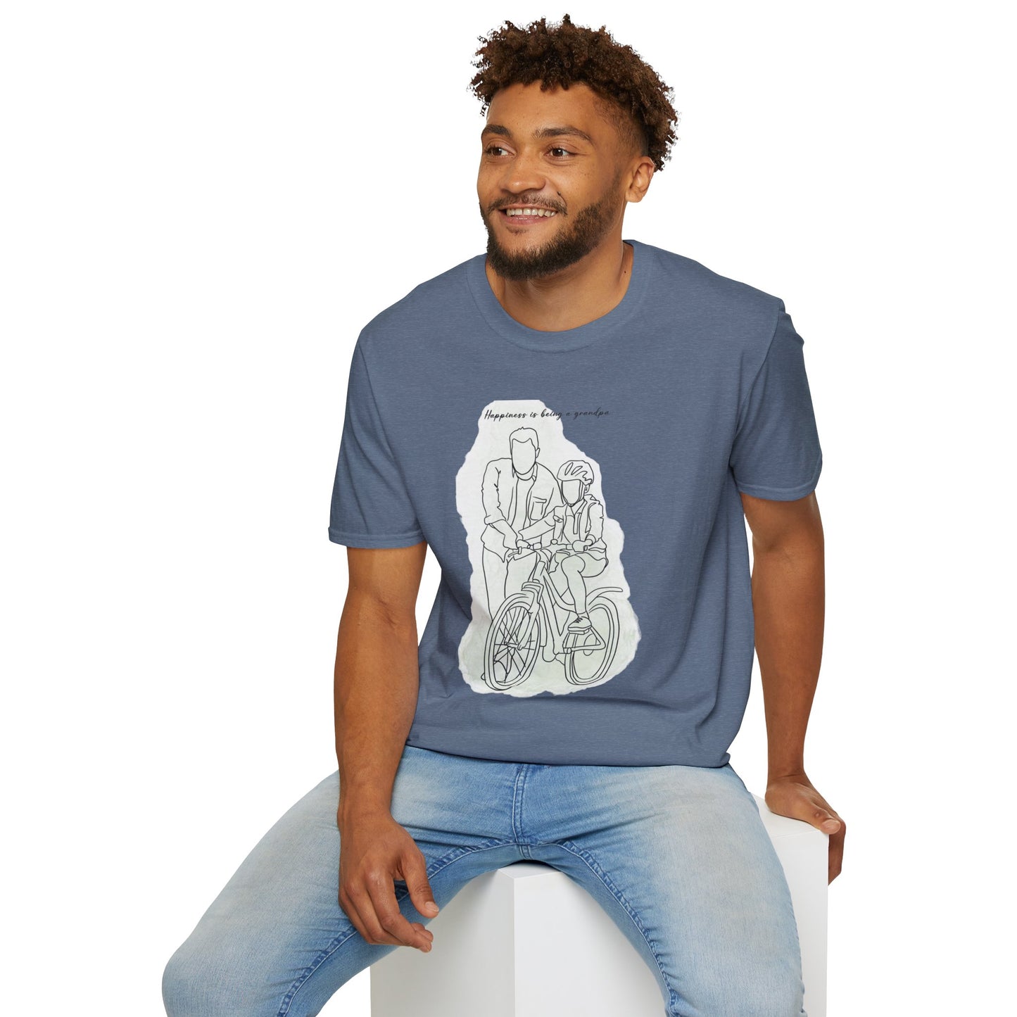 Happiness in Simplicity T-Shirt, Unisex Softstyle Tee, Casual Wear, Gift for Cyclists, Inspirational Quote Shirt, Summer Fashion
