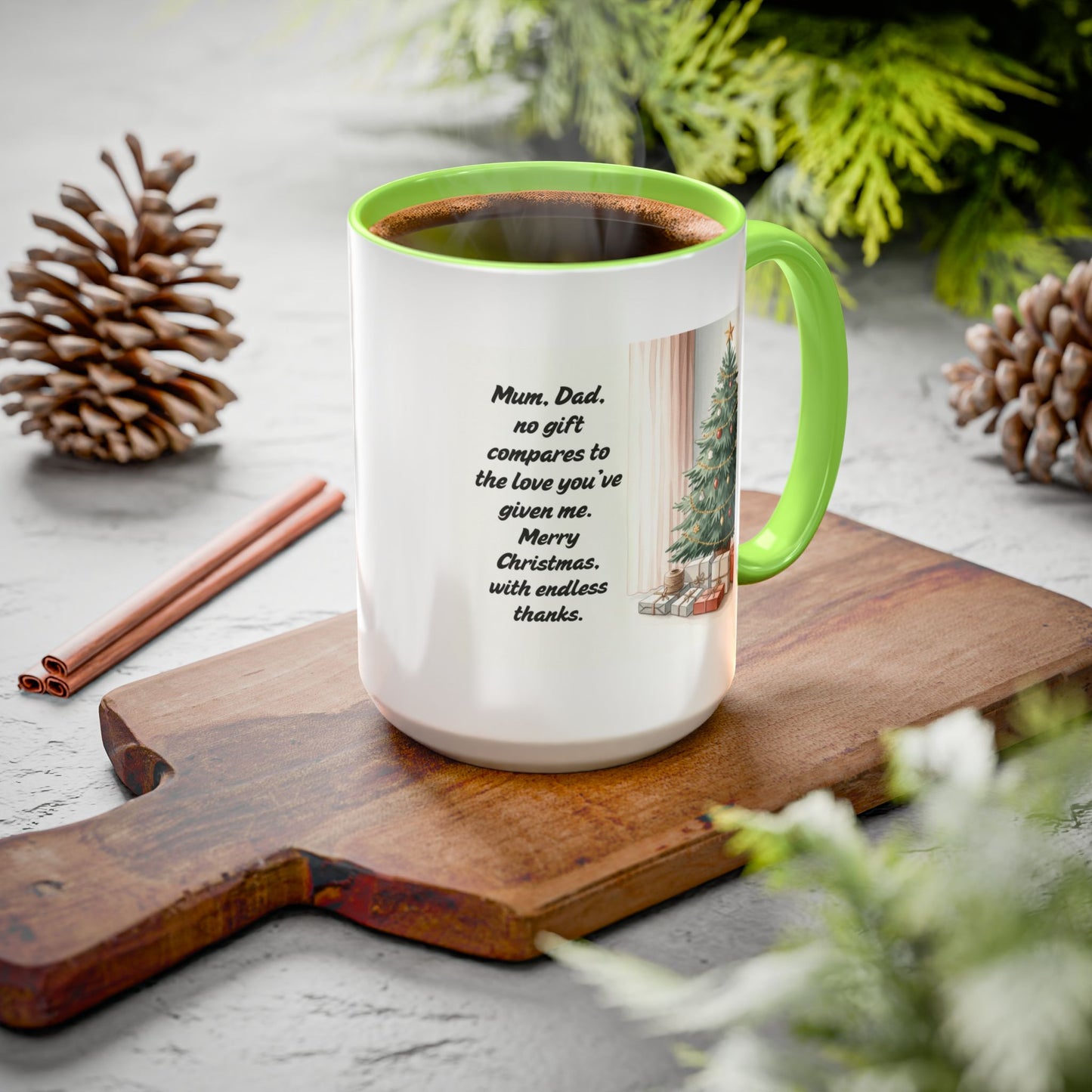 Christmas Mugs  Holiday Coffee Cups with Festive Quotes & Designs  Colorful 11oz & 15oz Coffee Cup with Heartfelt Message