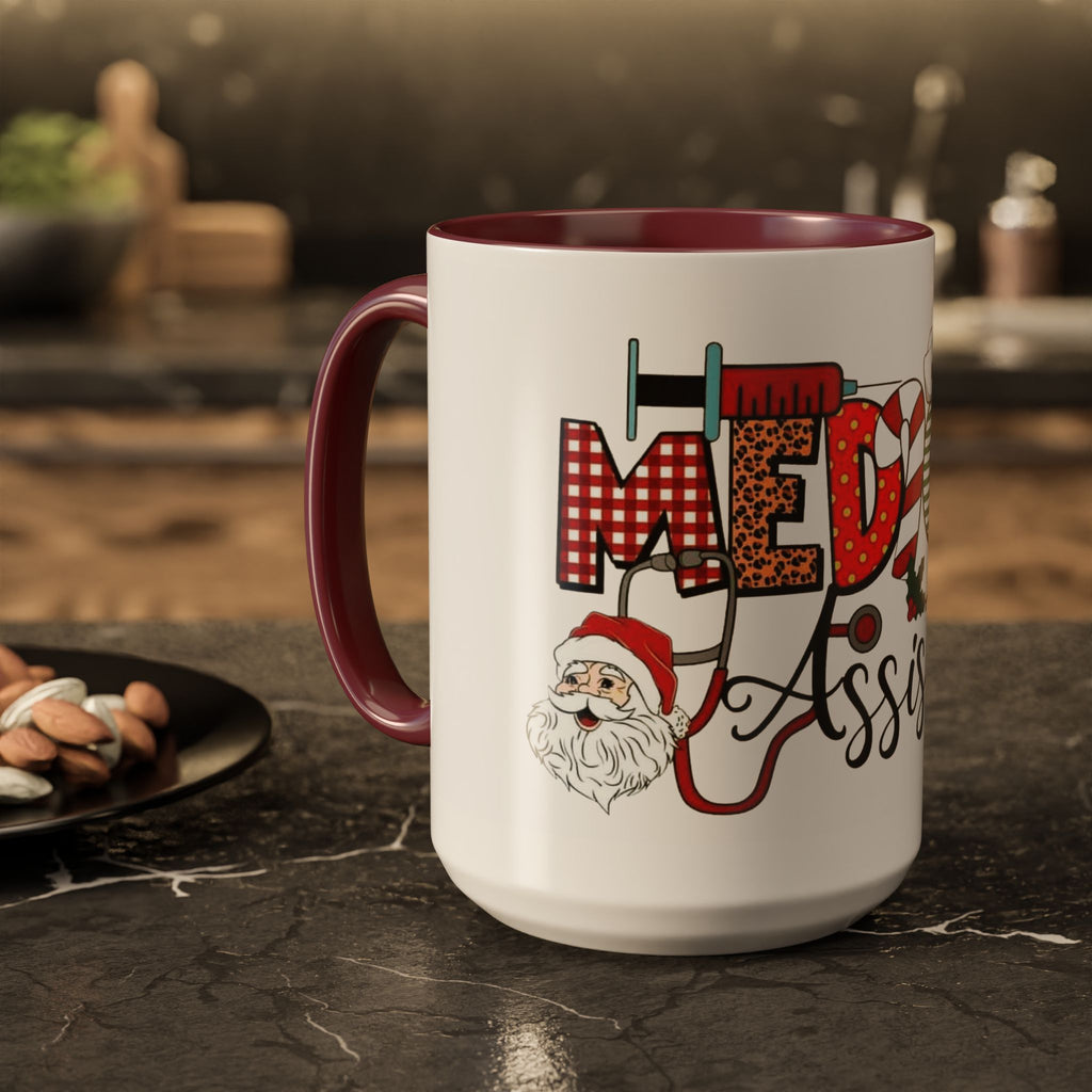 Medical Assistant Christmas Mug — Festive Colorful 11oz/15oz Coffee Cup Medical Christmas Mug