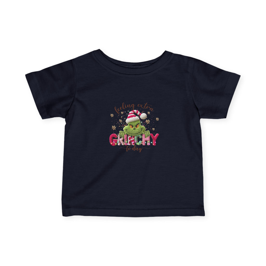 Infant Tee - "Feeling a Little Grinchy Today" Cute Baby Christmas Shirt