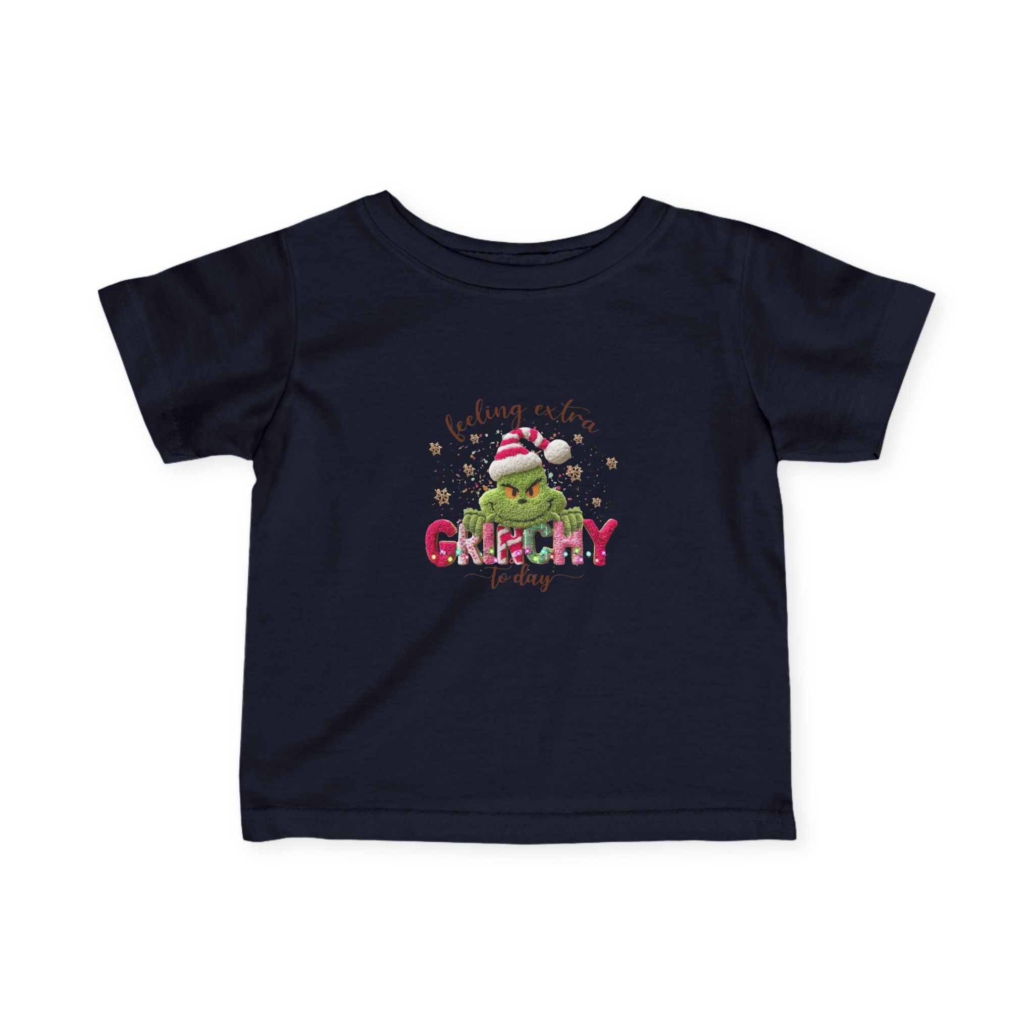 Infant Tee - "Feeling a Little Grinchy Today" Cute Baby Christmas Shirt