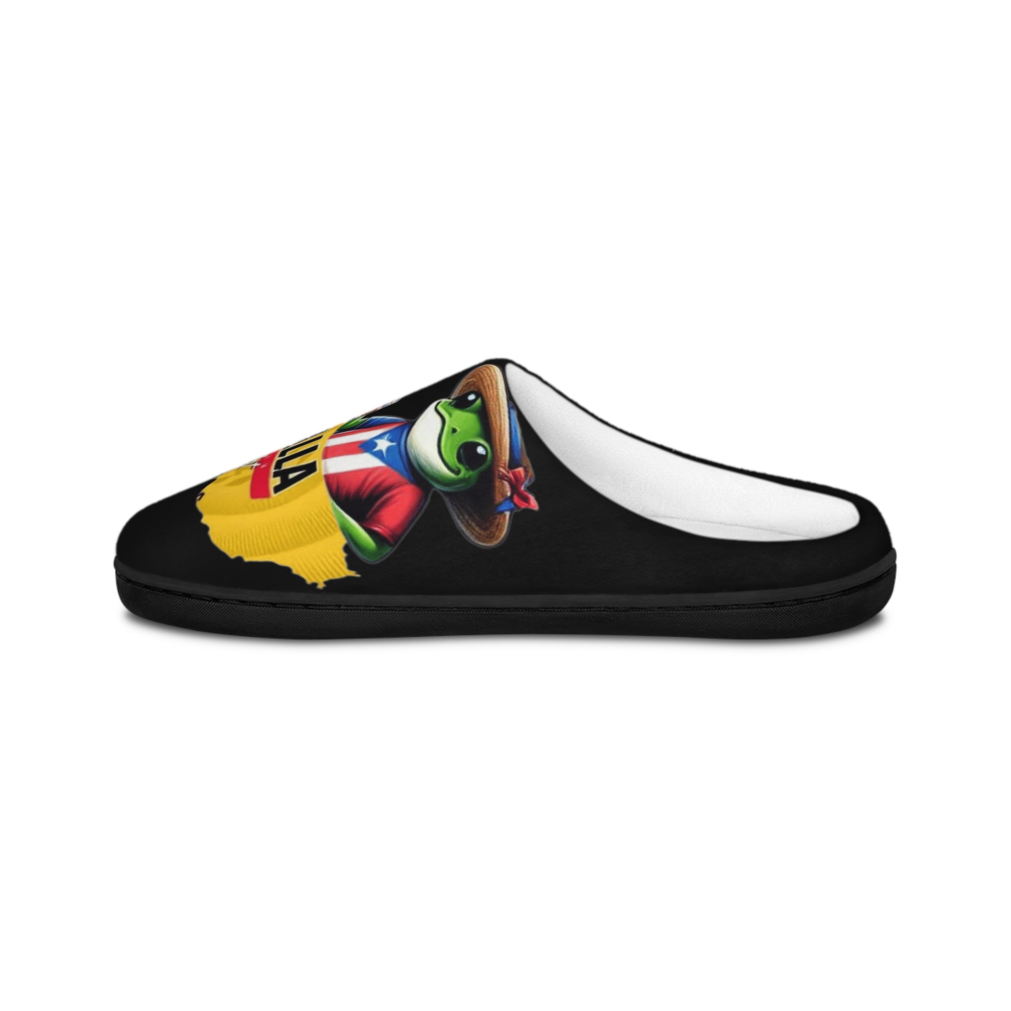 Medalla Puerto Rico Map Slippers — Men's Indoor Cozy House Shoes