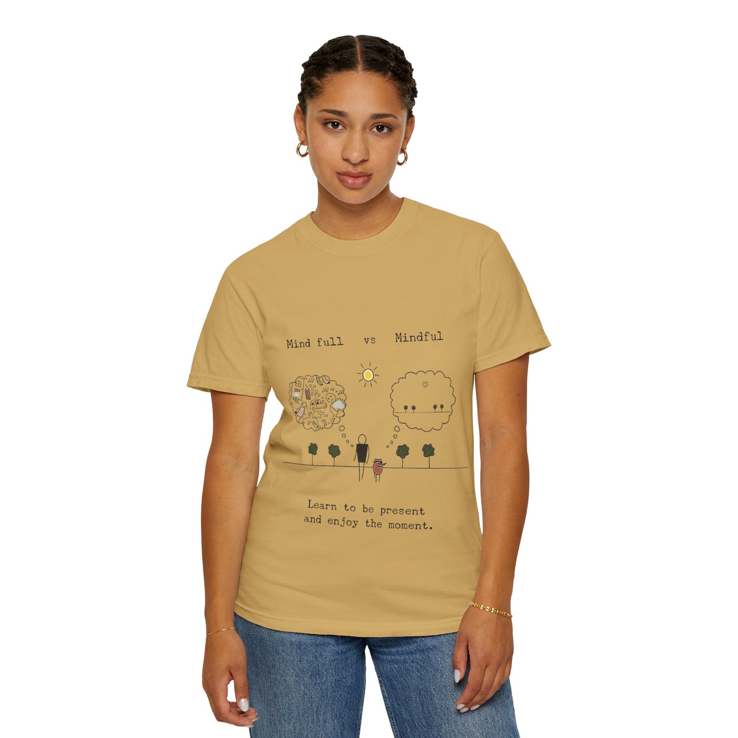 Let your outfit reflect your inner peace. Mindful Living T-Shirt Unisex Tee for Mindfulness, Self-Care, Gift for Yogis, Relaxed Vibe,