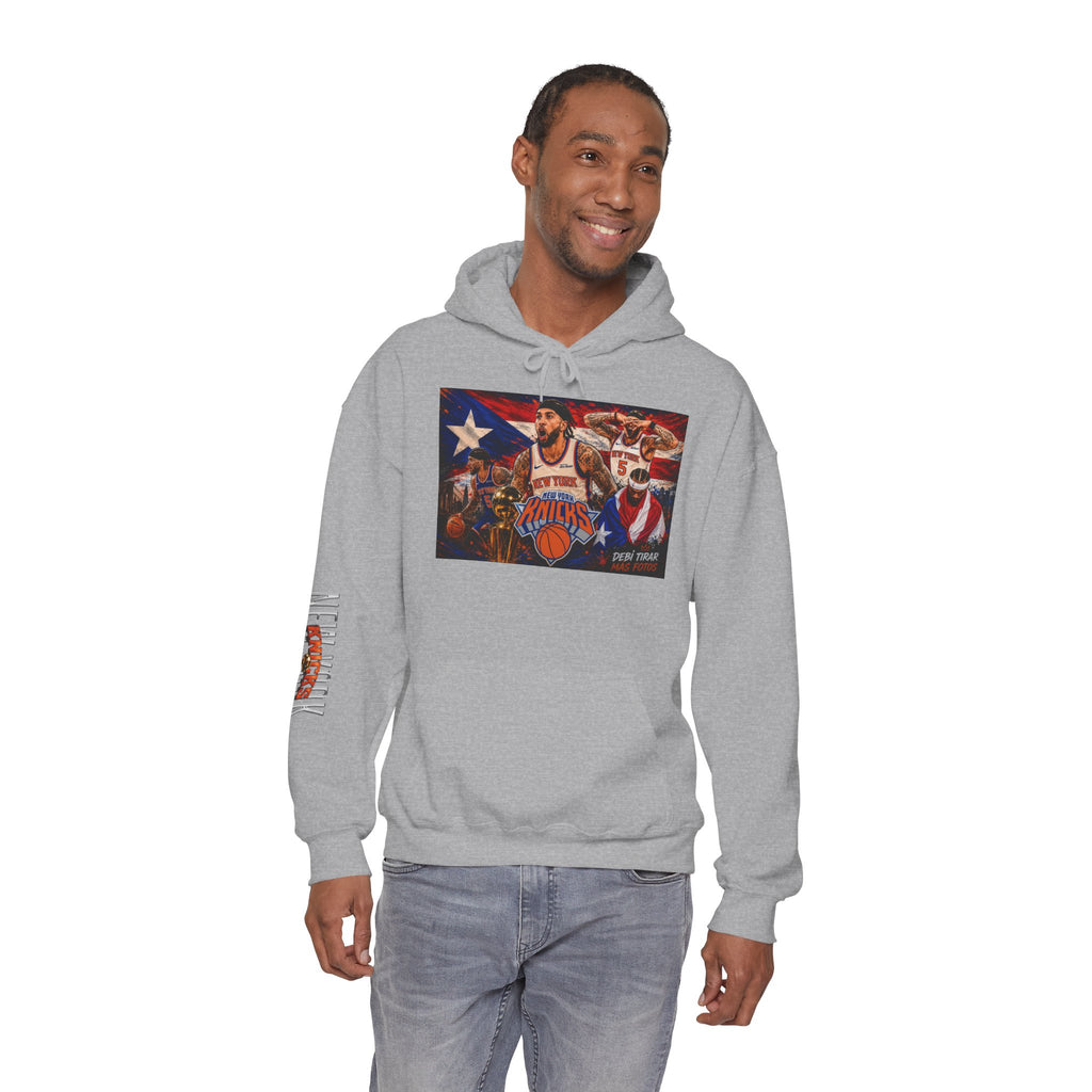 NY-K Retro Player Collage Hoodie — Basketball Fan Sweatshirt