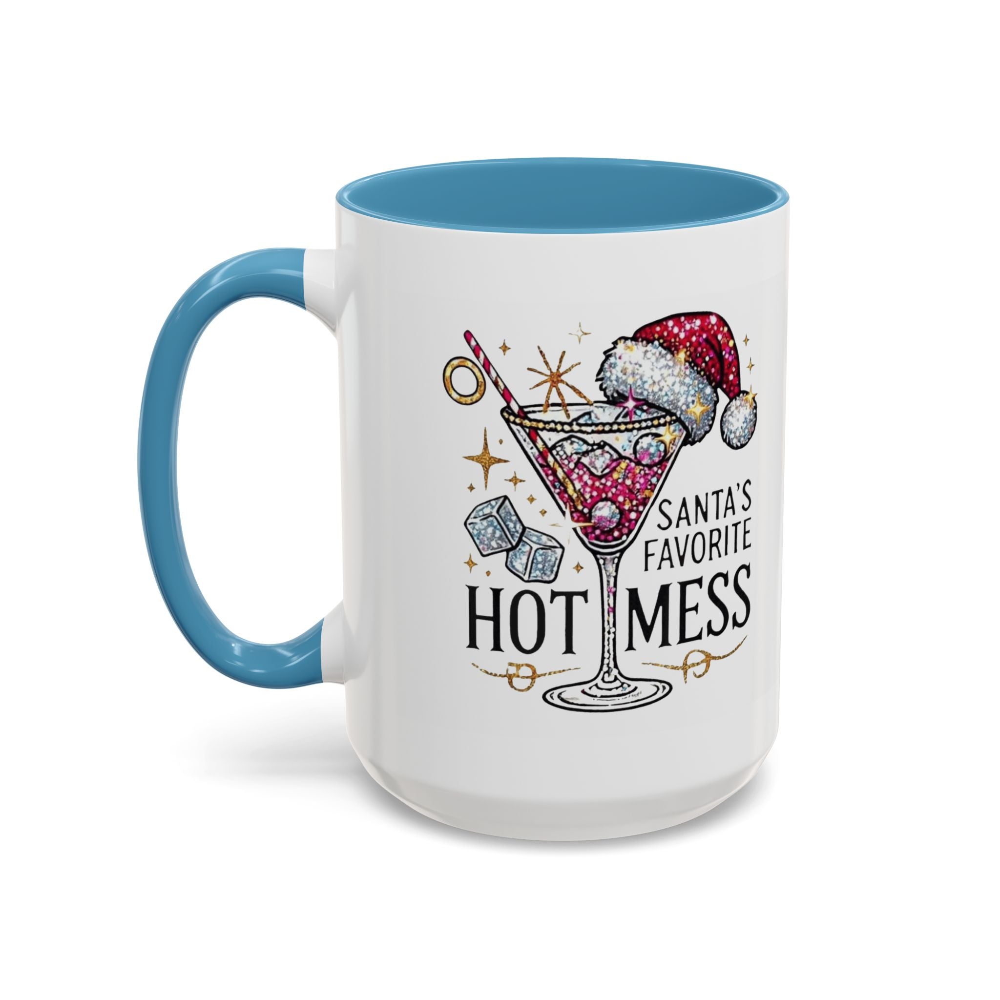 Accent Coffee Mug - "Santa's Favorite Hot Mess" Holiday Cocktail Mug (11/15 oz)
