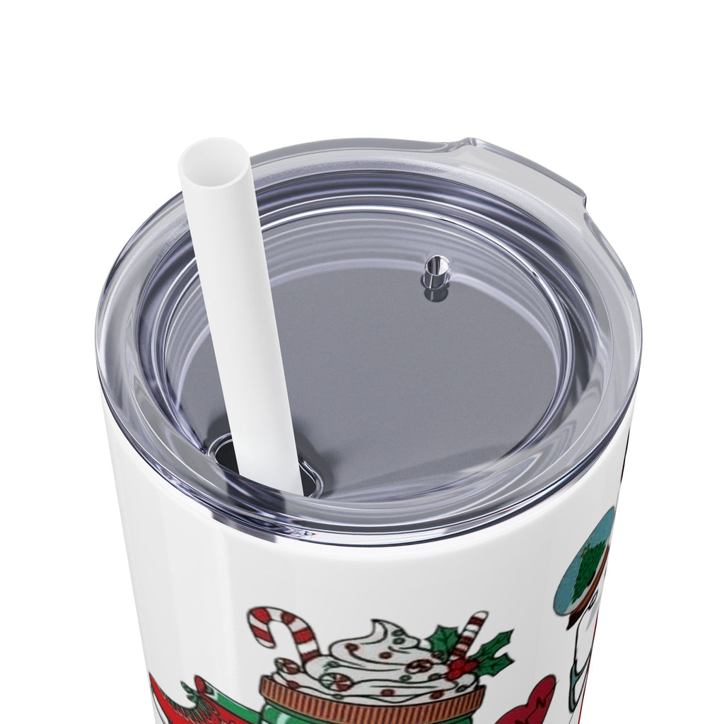 Emergency Department Nurse Christmas Skinny Tumbler - 20oz Holiday Medical Travel Cup with Straw Medical Christmas Mug