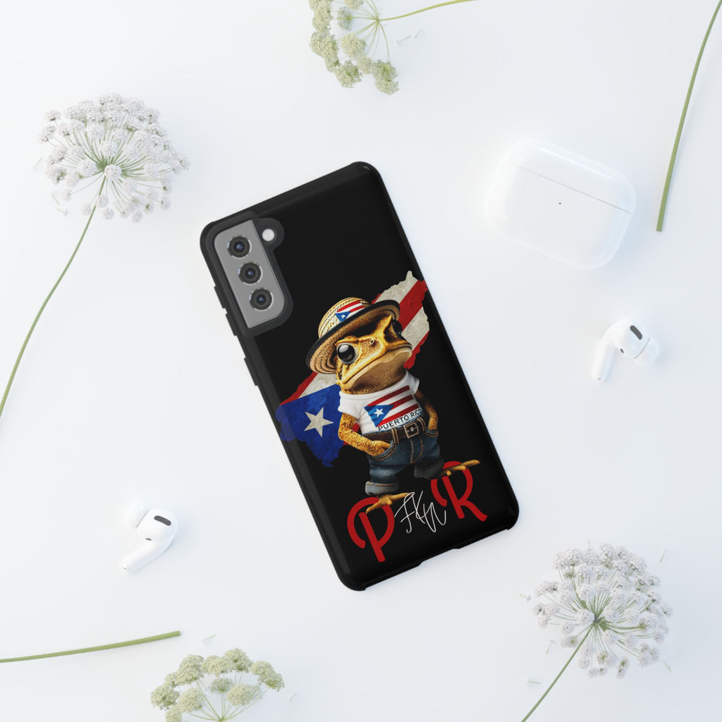 Puerto Rican Frog Tough Phone Case  Puerto Rico Flag Patriotic Protective Case