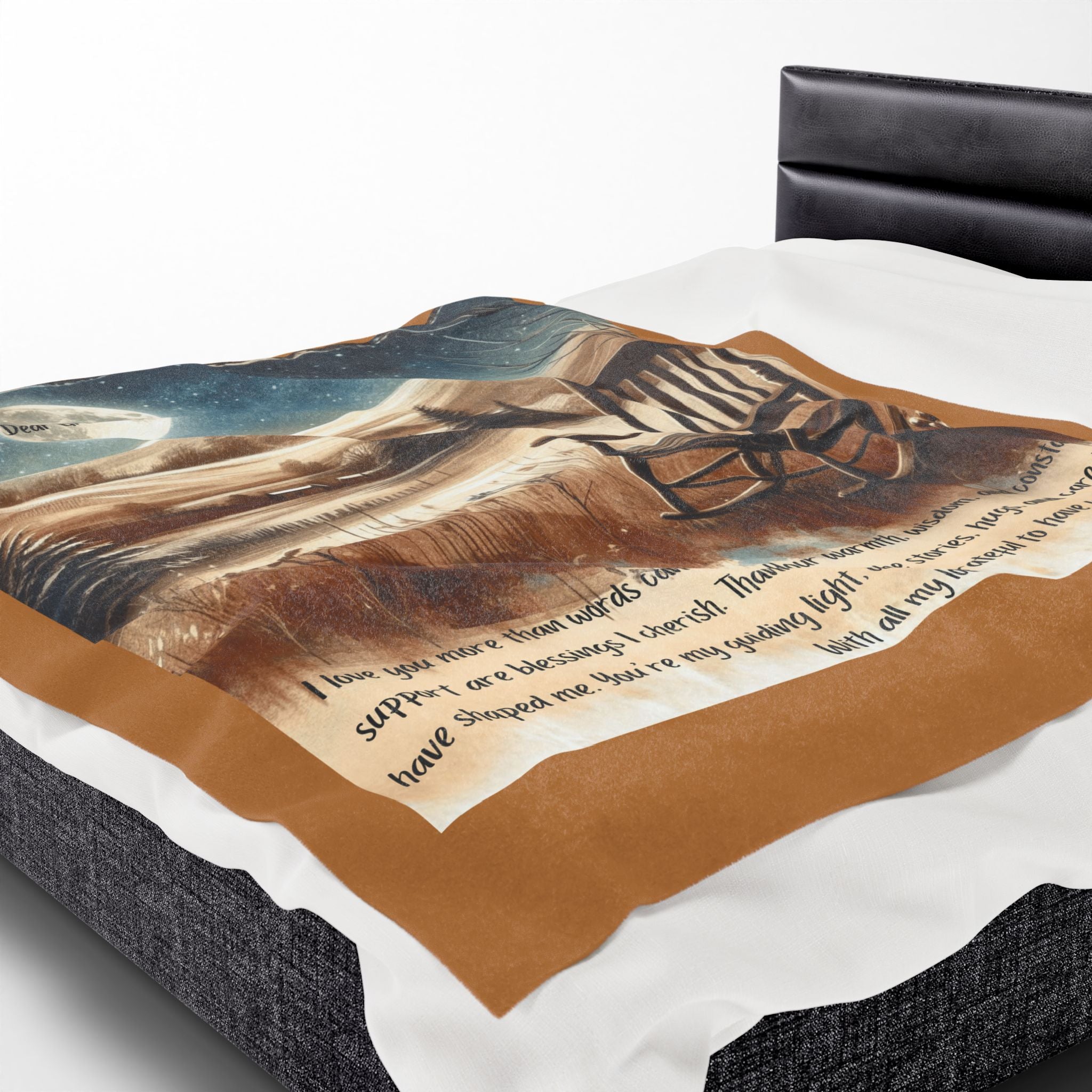 'Dear Grandma' Rocking Chair Winter Landscape Keepsake Blanket Blanket Gift for Grandma