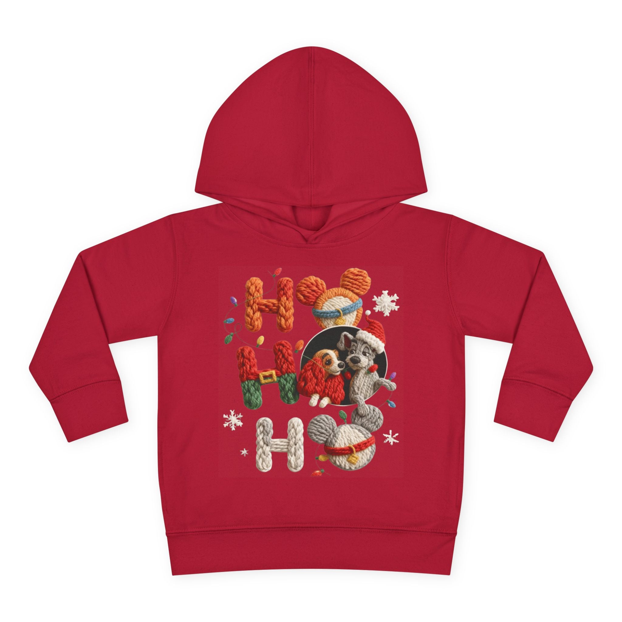 Toddler Hoodie "Ho Ho Ho" Festive Raccoon Christmas Pullover