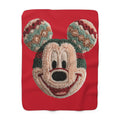 Magical Christmas Cartoon Blanket Holiday Sherpa Blanket  Festive Mickey Knit Plush Fleece