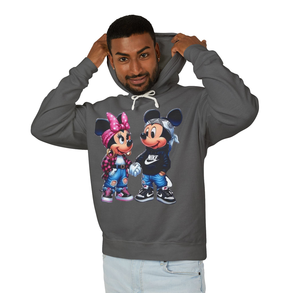Valentine Cartoon Couple Hoodie  Cute Mickey & Minnie Style Graphic