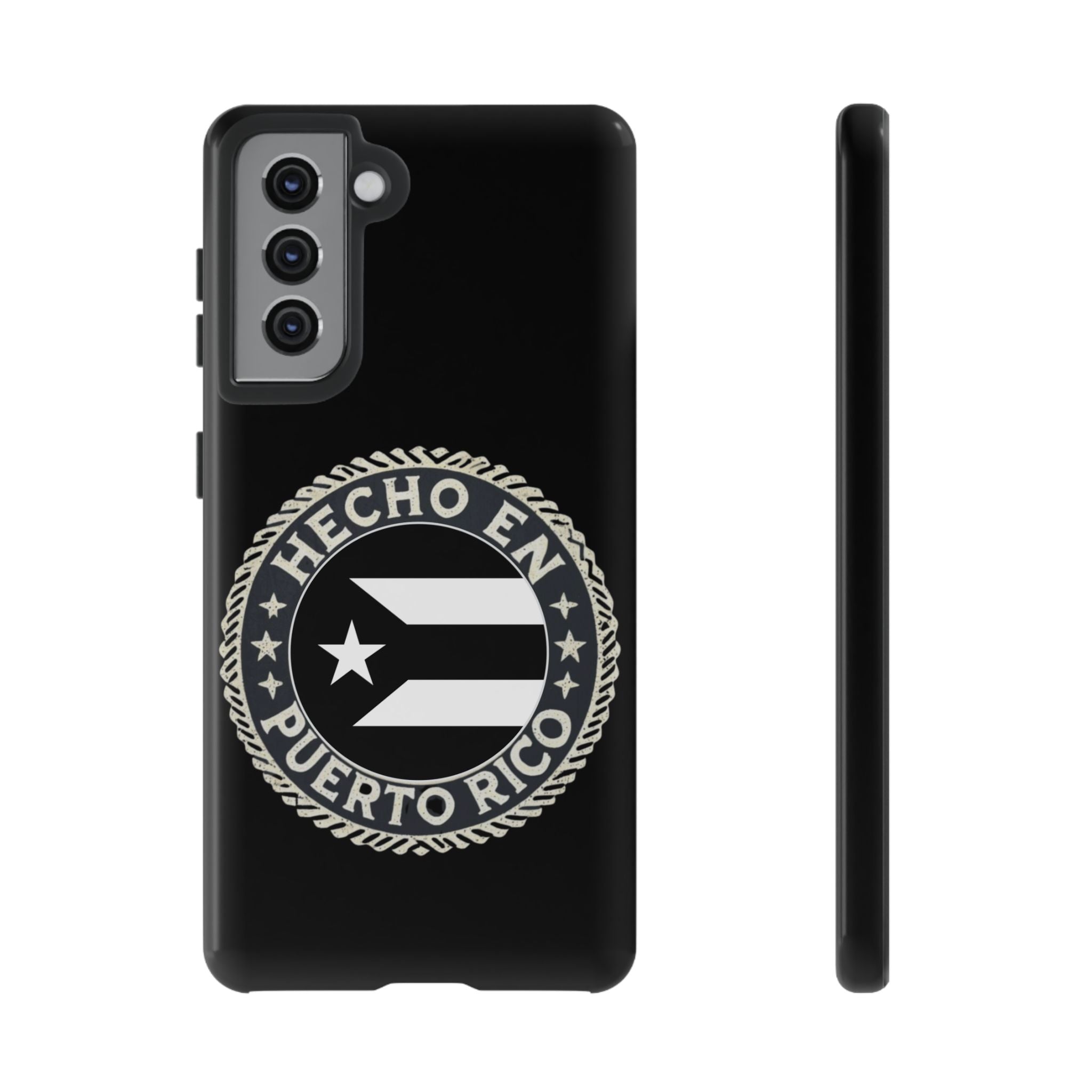 Hecho en Puerto Rico Phone Case  Puerto Rican Flag Emblem Tough Protective Cover