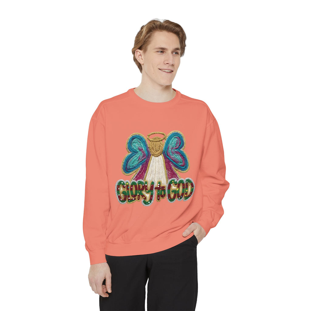 Glory to God Angel Sweatshirt Christmas Holiday Collection  Festive T-Shirt & Sweater