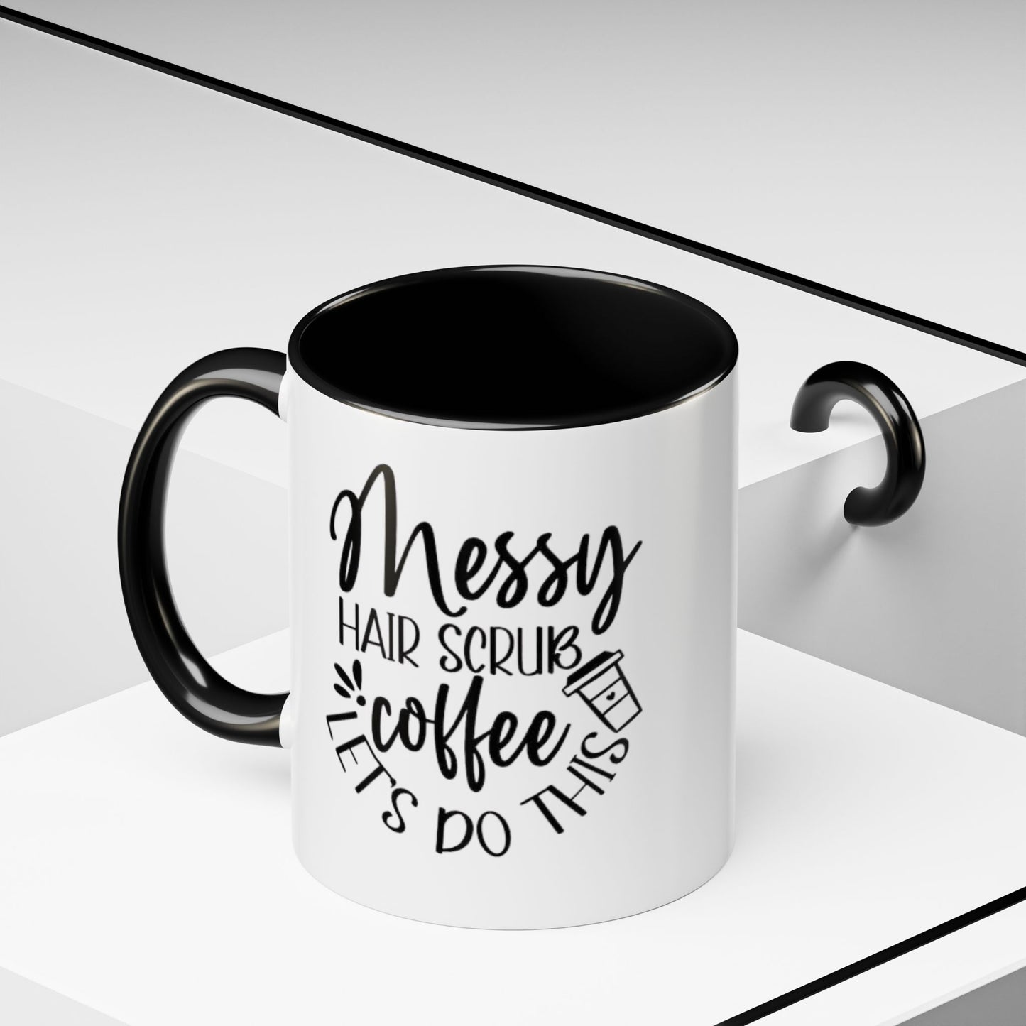 Messy Hair Coffee Mug  Fun & Quirky Gift for Coffee Lovers Motivational Coffee Cup  Positive Morning Gift
