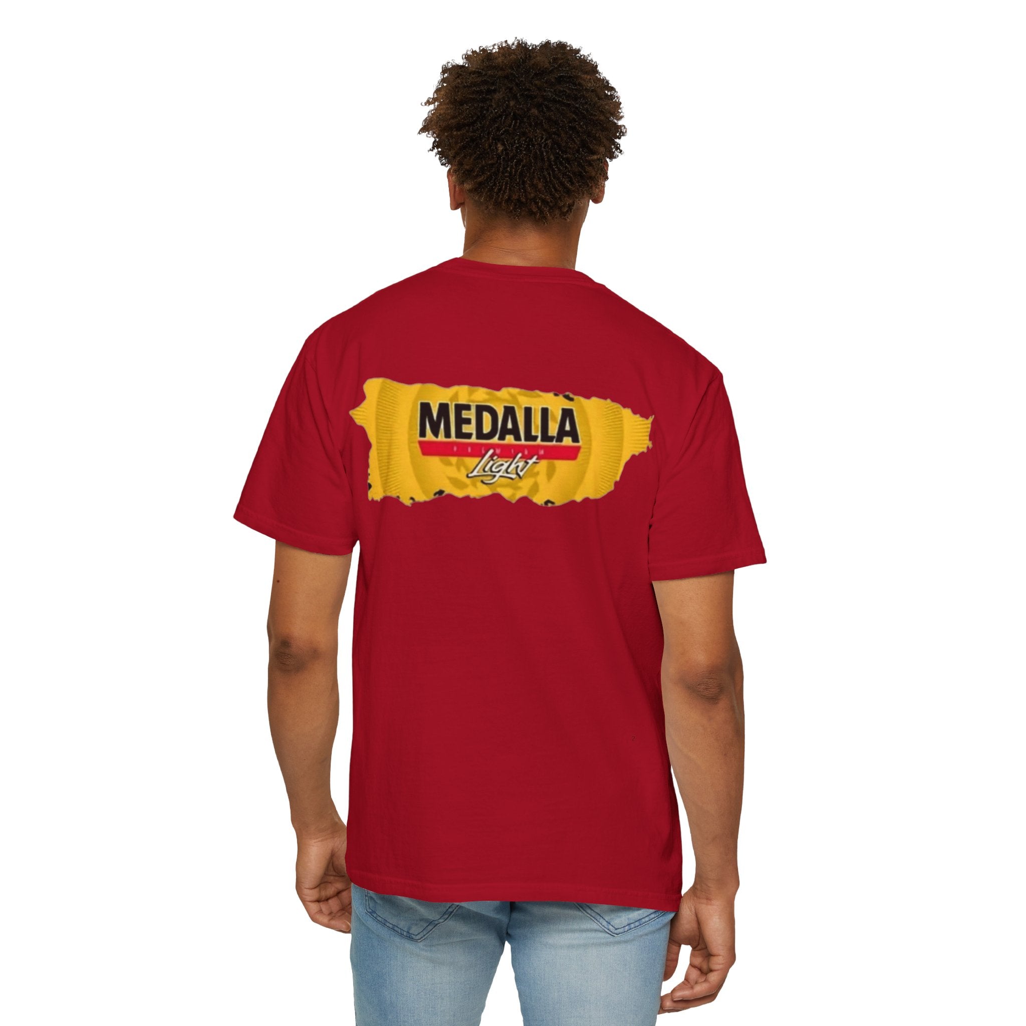Medalla Light Puerto Rican Beer T-Shirt Coqui Frog Mascot Six-Pack Graphic Tee Puerto Rico’s Navidades