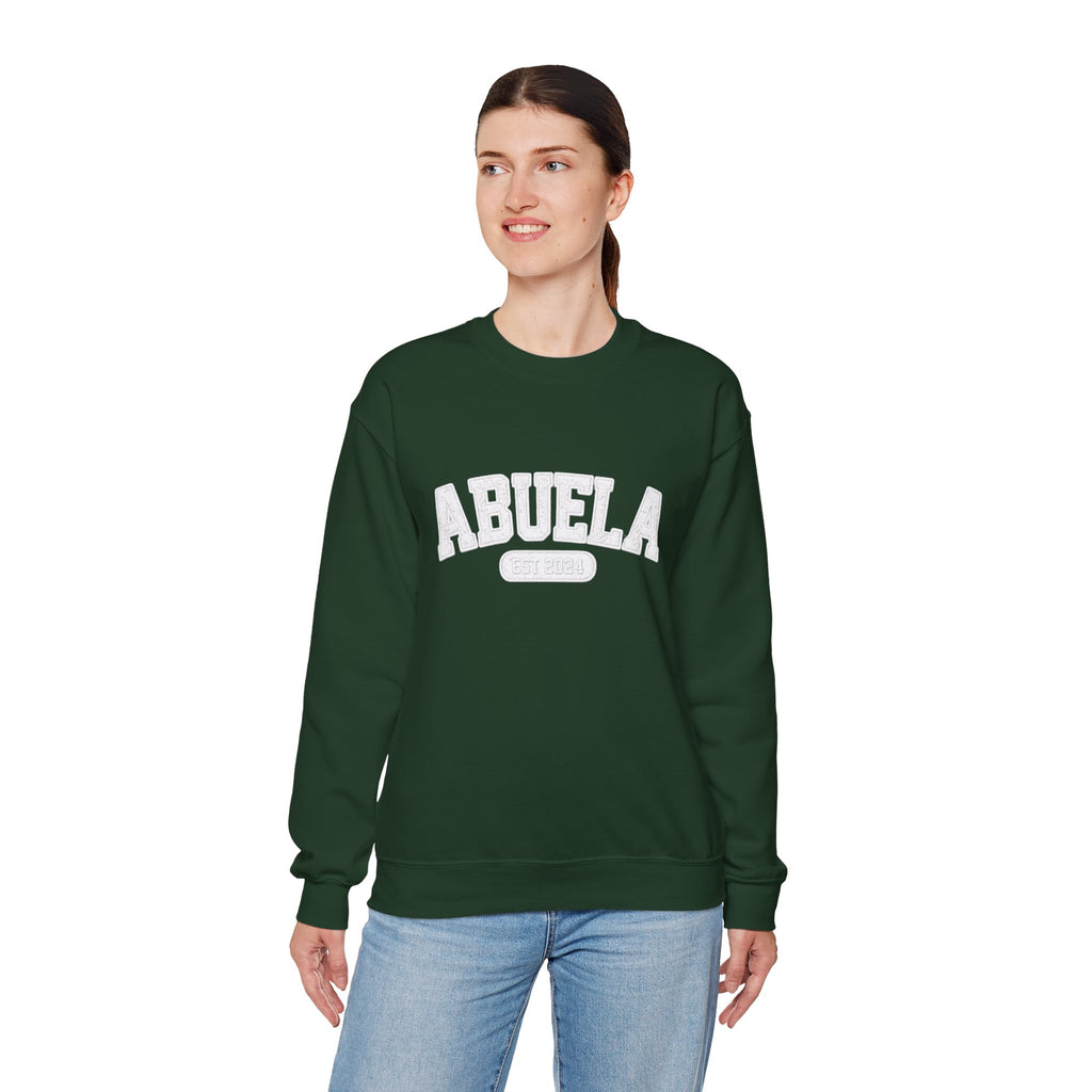 Abuela Varsity Crewneck Sweatshirt Cozy Grandma Gift Minimal Everyday Family Love Apparel