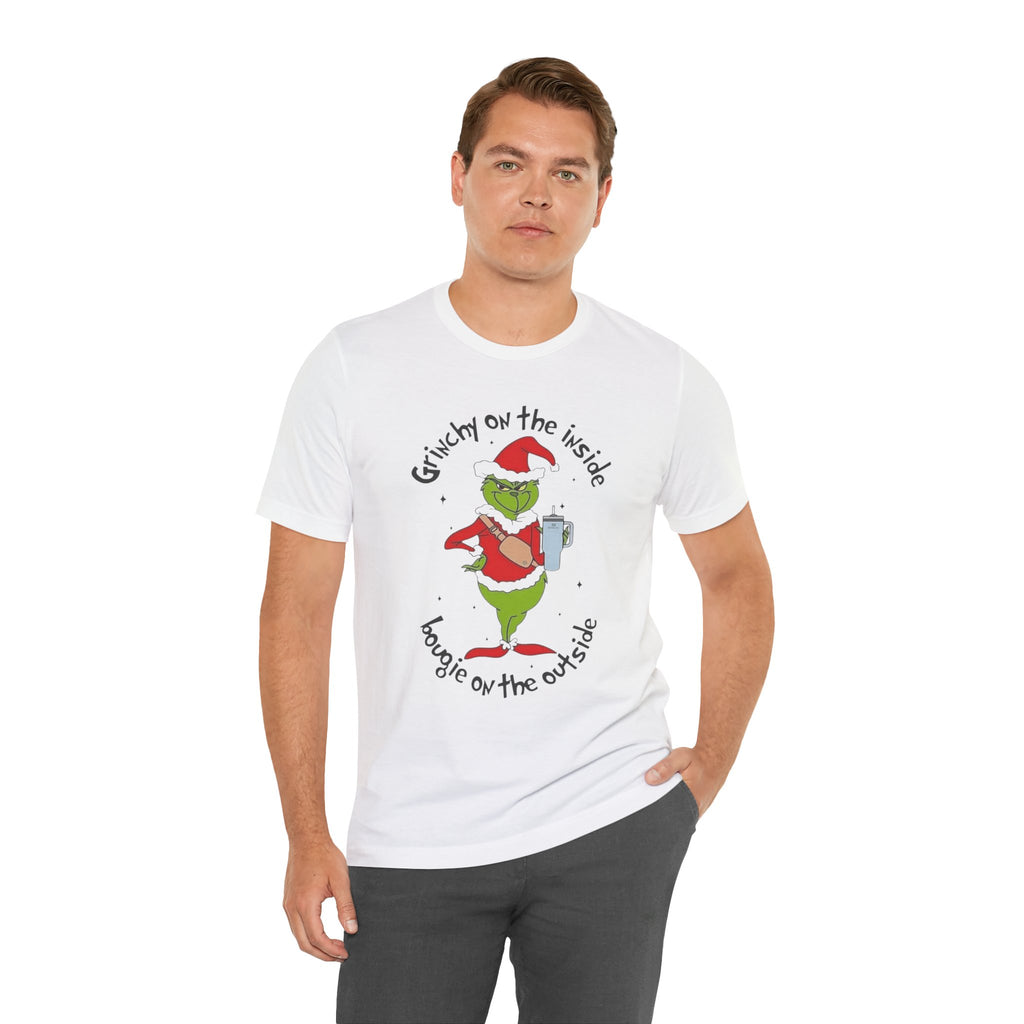 Grinch-Inspired Holiday Tee: 'Grinchy on the Inside, Boogie on the Outside'