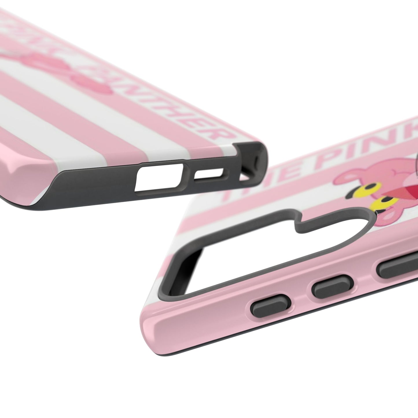 Pink Panther Tough Case Retro Striped Phone Case with "The Pink Panther" Design
