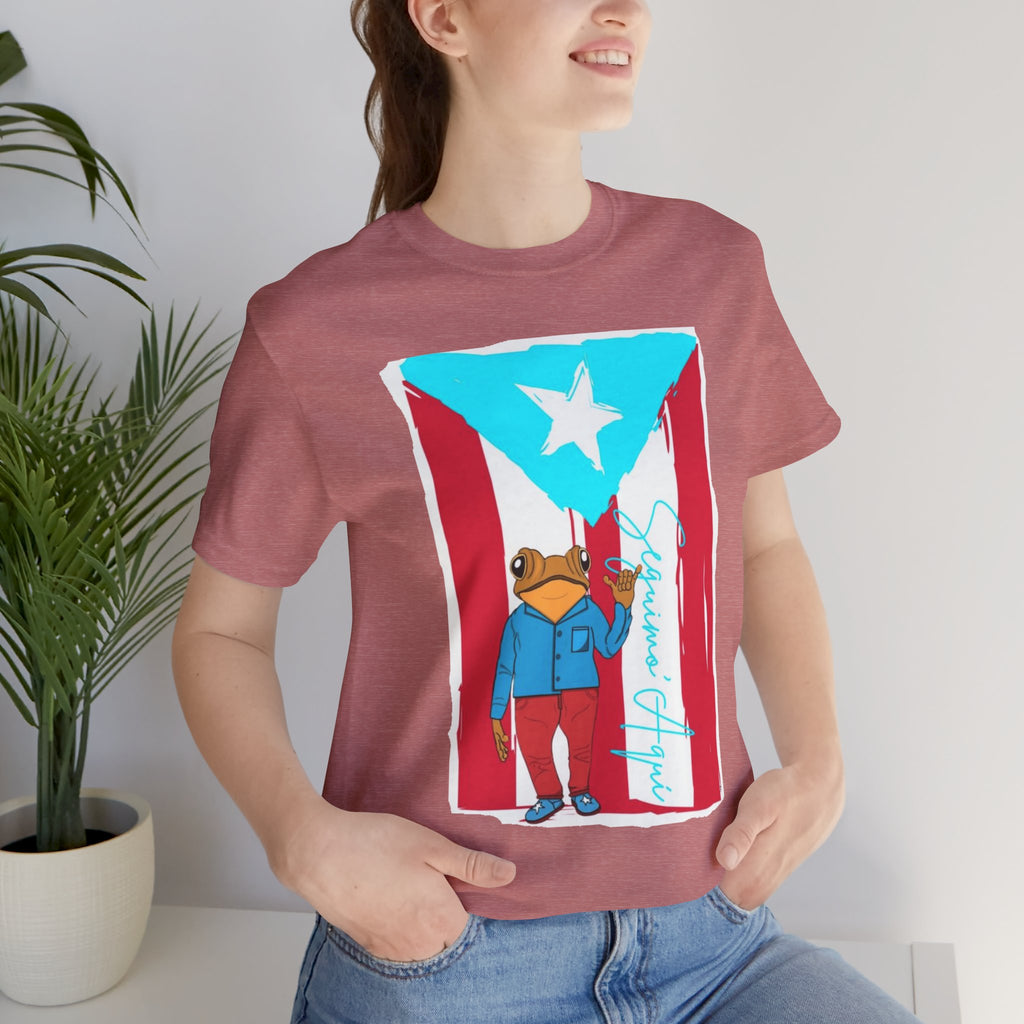 Puerto Rican Coqui Flag T‑Shirt  Boricua Pride Tee
