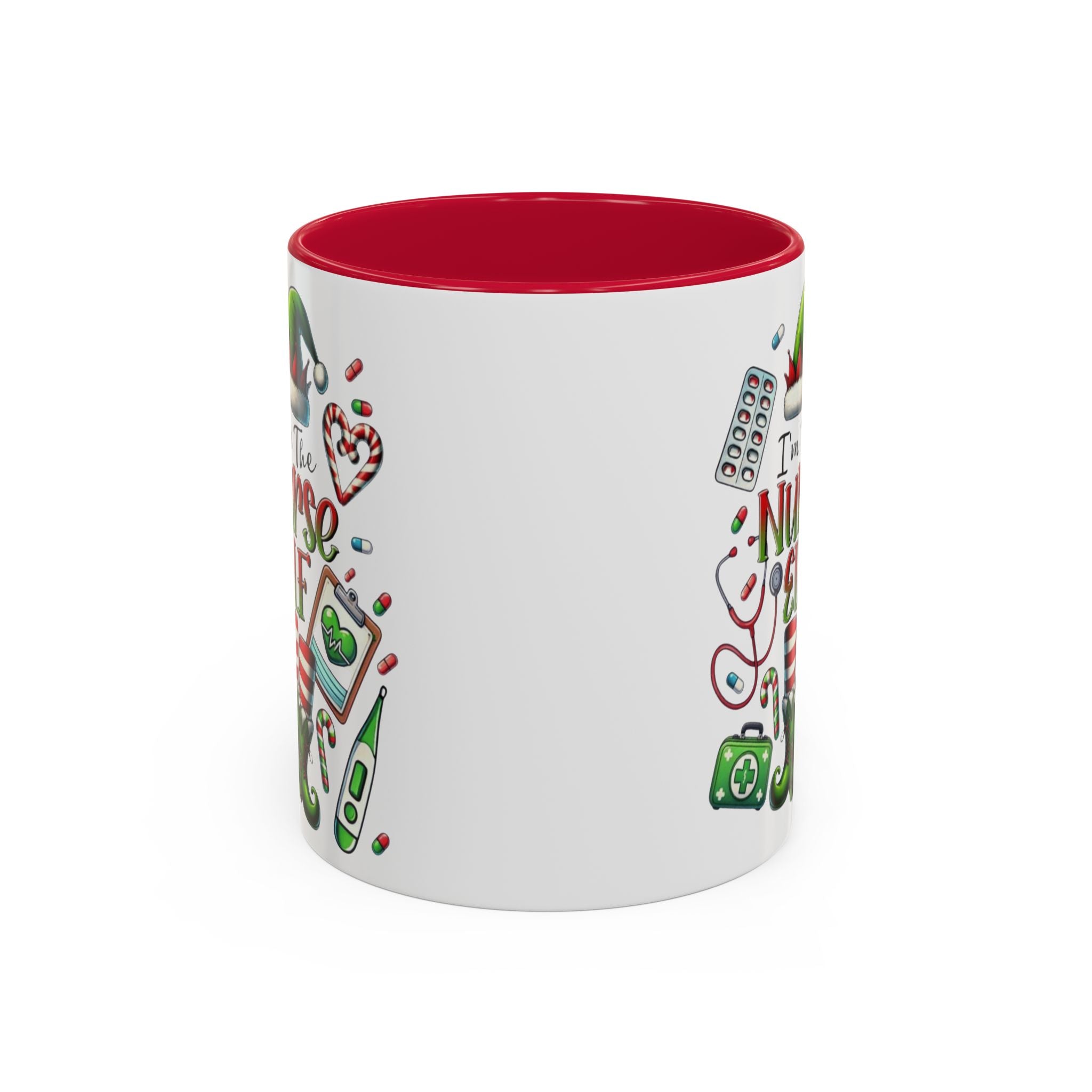 Nurse Elf Coffee Mug — Christmas Medical Holiday Gift (11oz & 15oz) Medical Christmas Mug