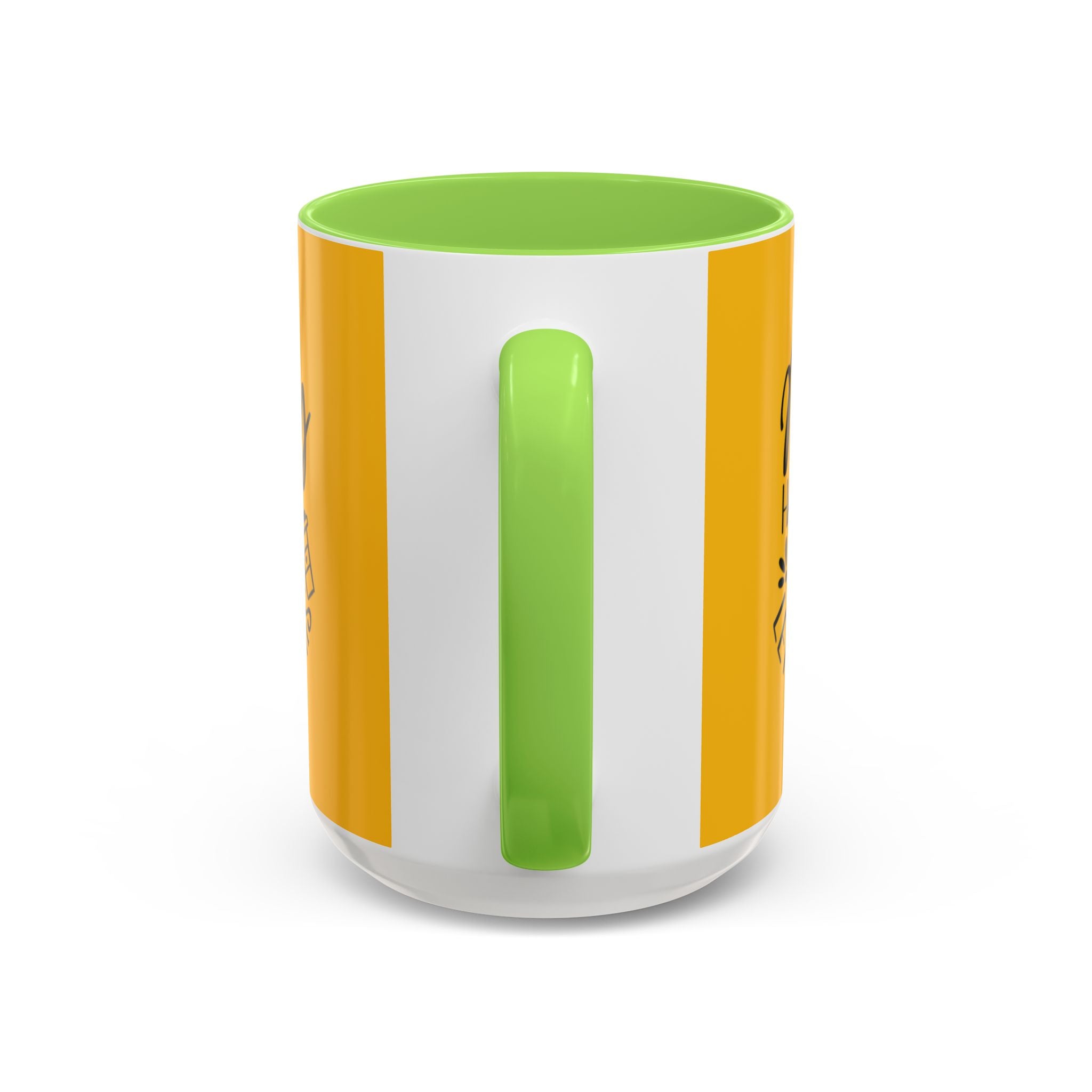 Holiday Coffee Cups with Festive Quotes & Designs Messy Hair Coffee Mug - Fun Yellow Ceramic Cup for Coffee Lovers