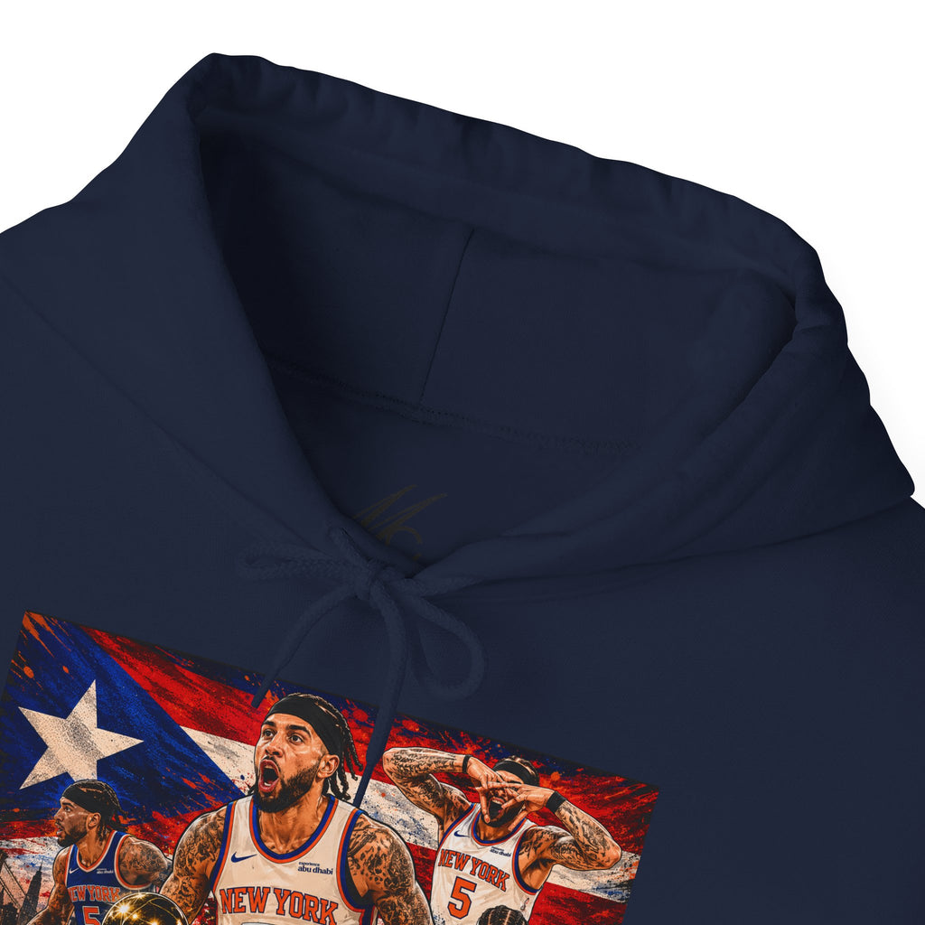 NY-K Retro Player Collage Hoodie — Basketball Fan Sweatshirt