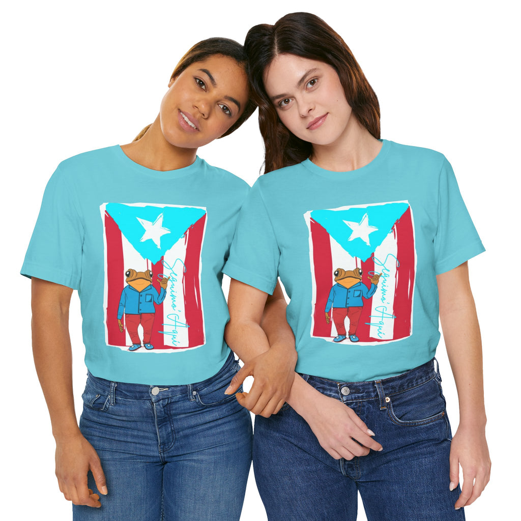 Puerto Rican Coqui Flag T‑Shirt  Boricua Pride Tee