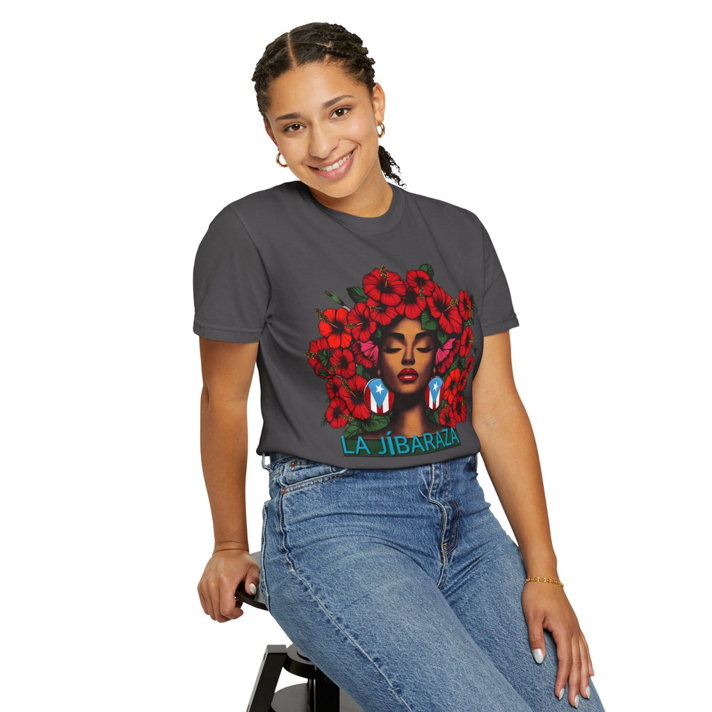 Puerto Rico Navidades T-Shirt — "La Jíbaraza" Floral Puerto Rican Pride Tee
