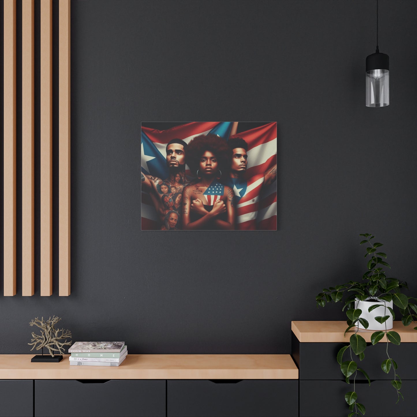 Rooted in Culture, Radiating Power Puerto Rican Wall Art, Unique Gift, Empowering Decor