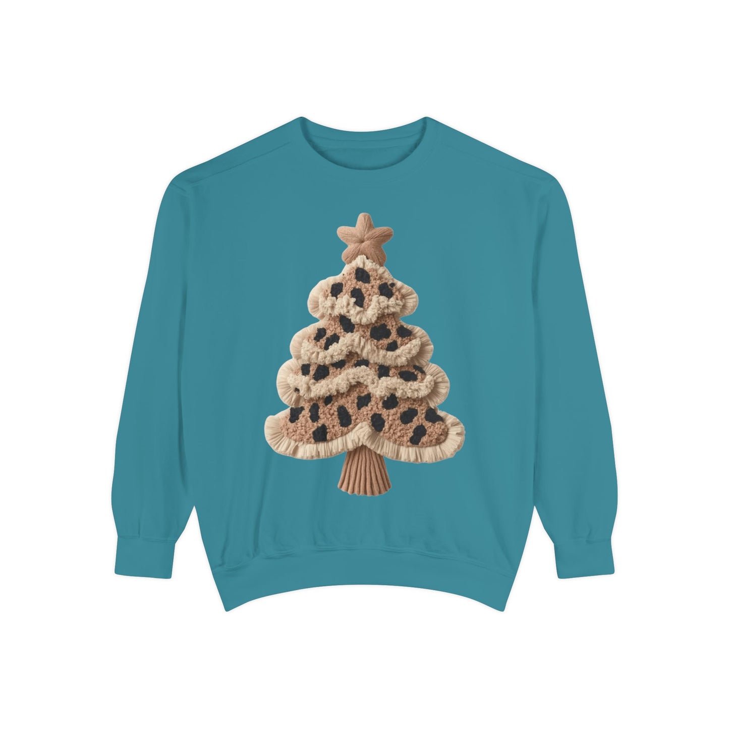 Leopard Knit Christmas Tree Sweatshirt unique festive designs and joyful