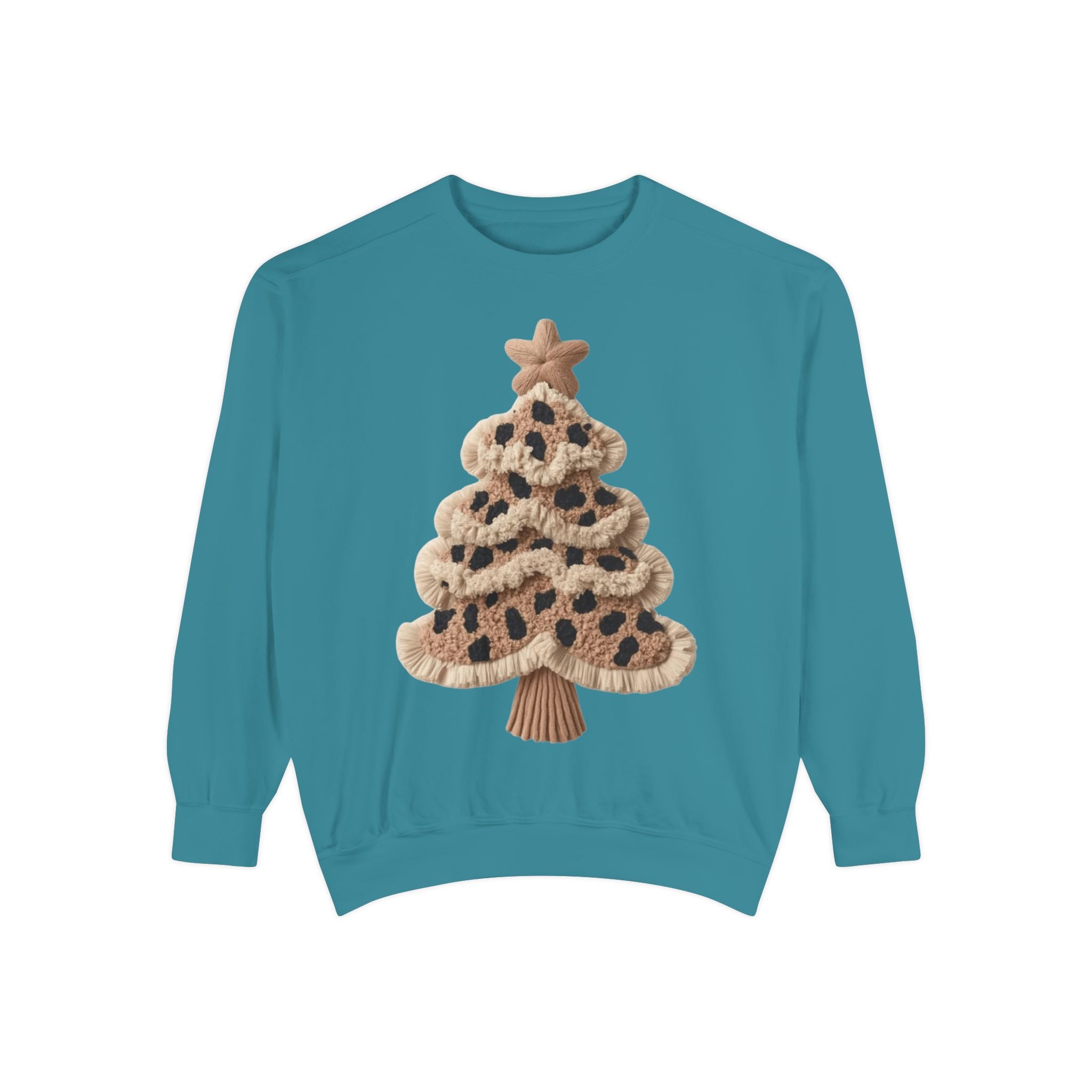 Leopard Knit Christmas Tree Sweatshirt unique festive designs and joyful