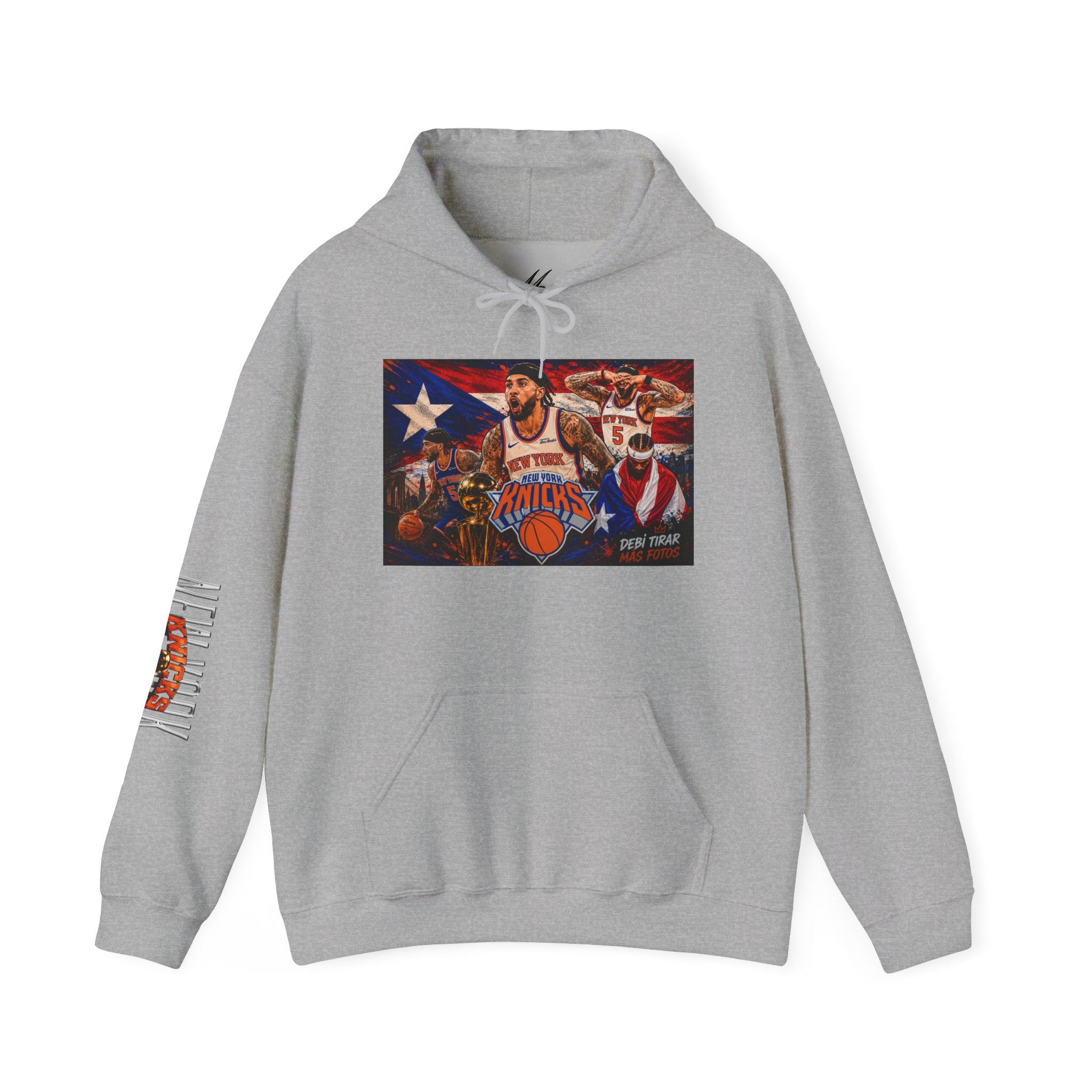 NY-K Retro Player Collage Hoodie — Basketball Fan Sweatshirt
