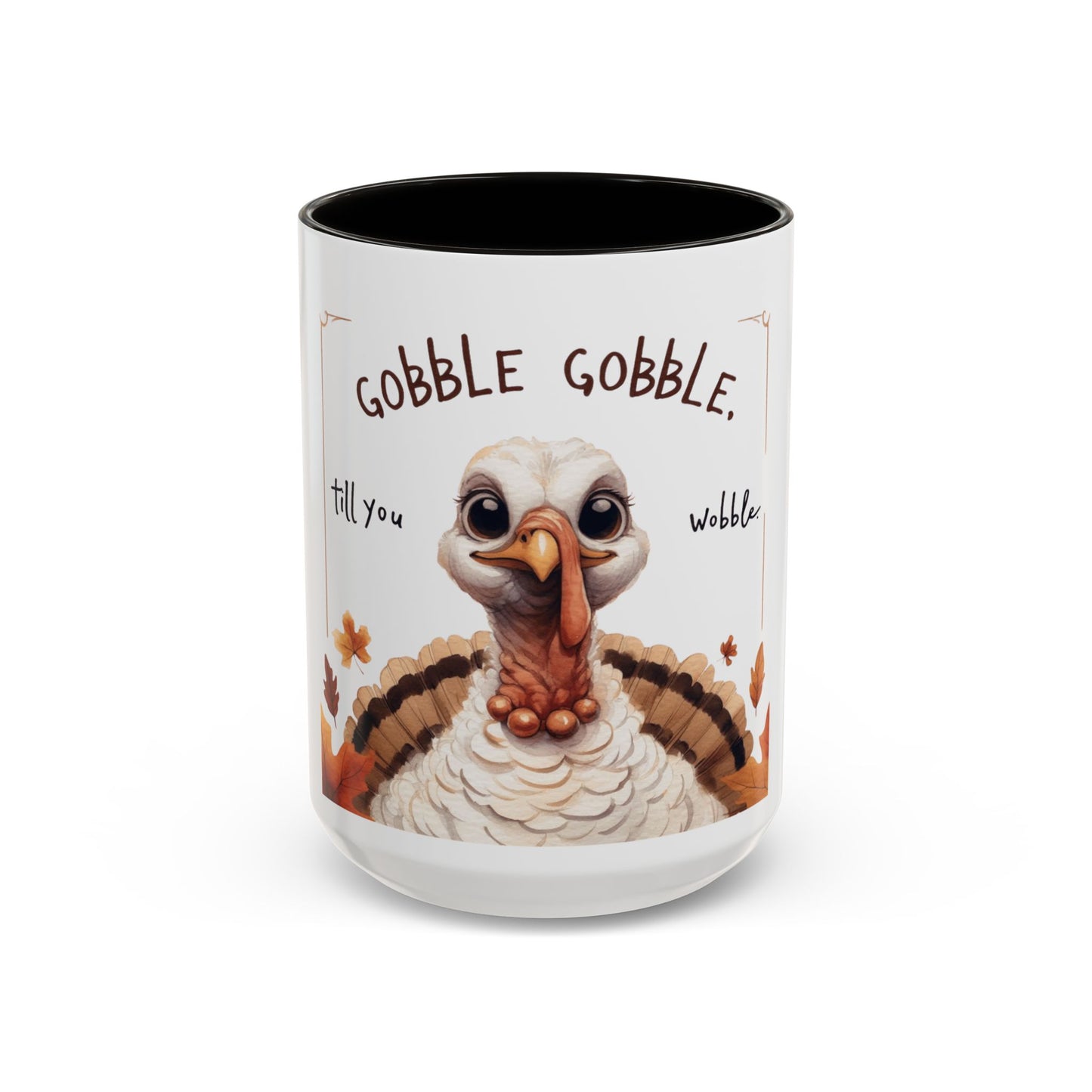Mix cozy, aesthetic, and autumn-inspired sayings 🍁 Whimsical Thanksgiving Mug - Gobble Gobble Design