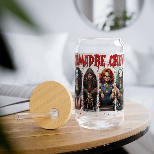 🎃 Spooky Sips Await! Gothic Sipper Glass, Halloween Drinkware, Cute Horror Decor, Unique Gift, Spooky Party Supplies, Alternative Lifestyle