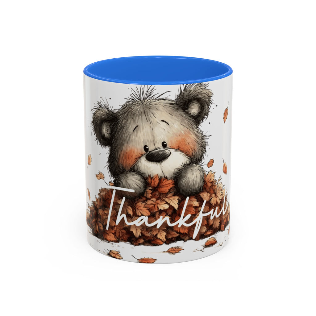 Thankful Bear Autumn Mug — Cute Fall Coffee Cup (11oz, 15oz)