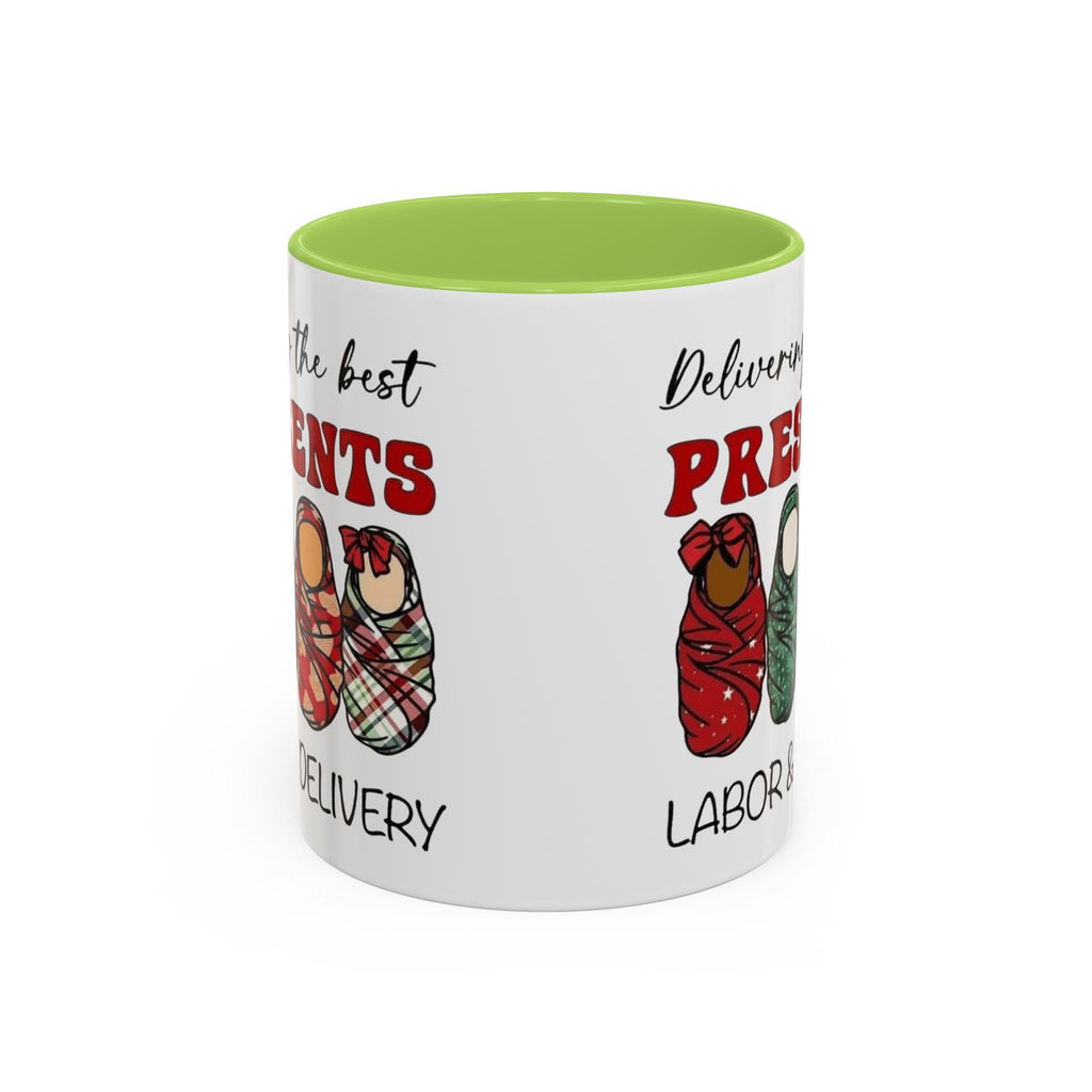 Christmas Presents Delivery Coffee Mug — "Delivering the Best Presents" Accent Mug Medical Christmas Mug,