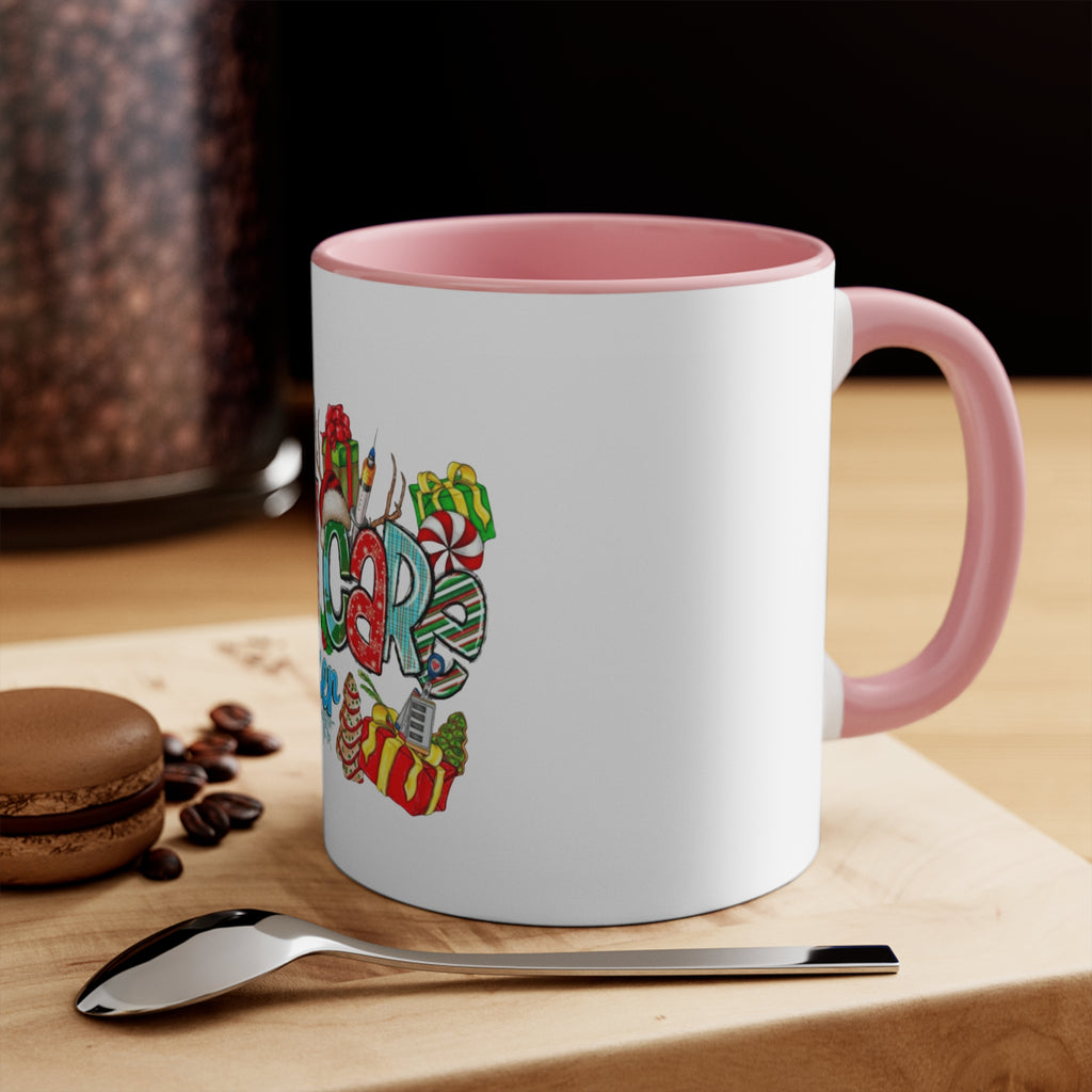 Healthcare Worker Christmas Accent Mug — Festive Holiday Nurse & Doctor Gift (11oz) Medical Christmas Mug