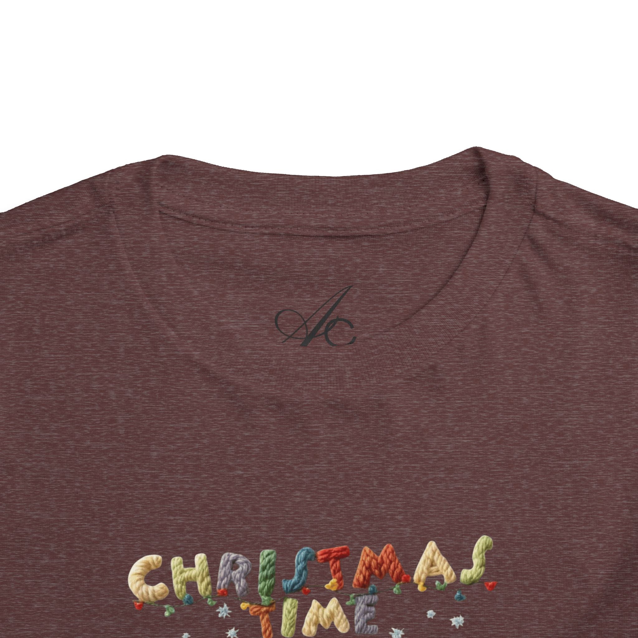 Christmas Time Toddler Tee  Cute Holiday Toy & Santa Print