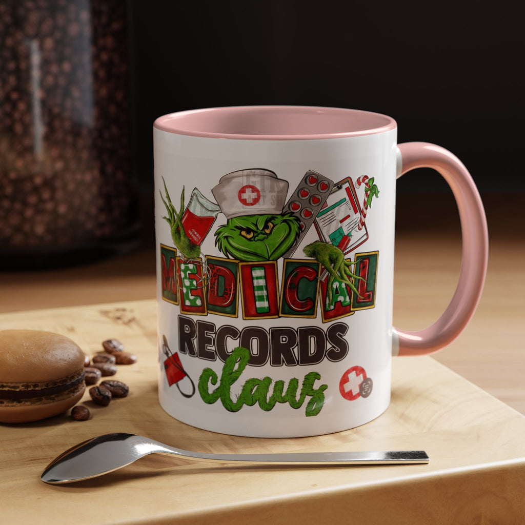 Medical Records Claus Coffee Mug — Funny Holiday Nurse & Medical Staff Gift (11/15oz) Medical Christmas Mug,