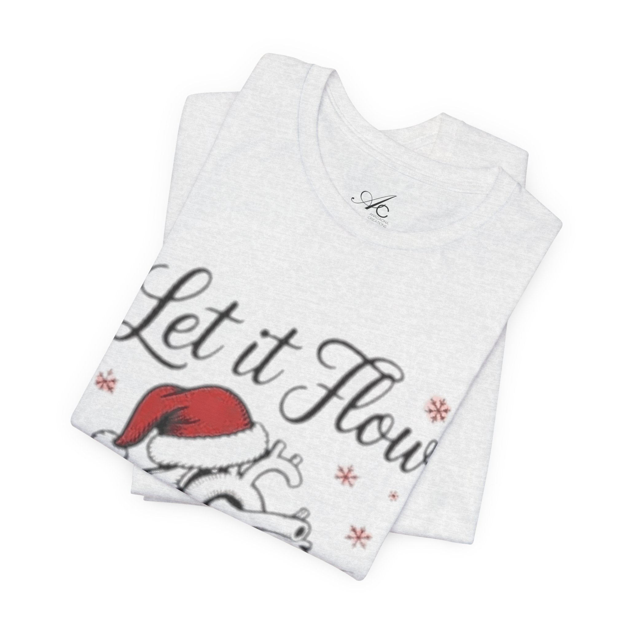 Let It Flow Heart Tee  Christmas Anatomical Heart Shirt