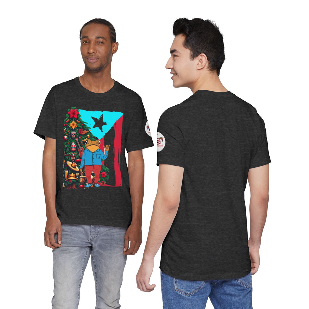 Puerto Rico Holiday T-Shirt  Coquí by Christmas Tree Graphic Puerto Rico’s Navidades