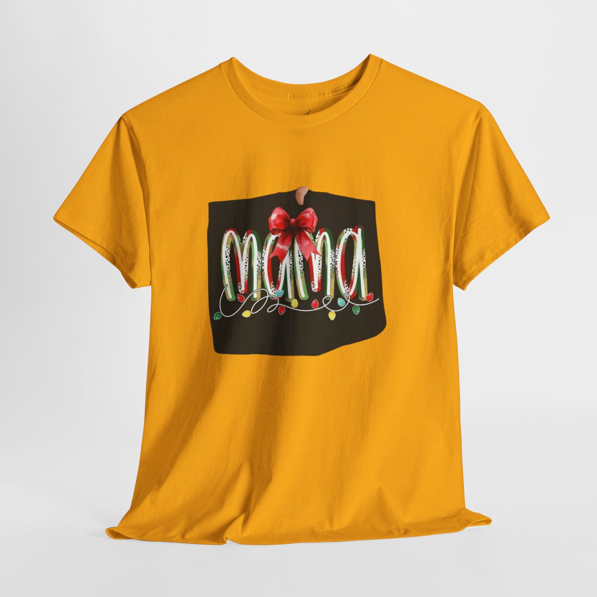 Festive Mama Tee, Cozy Holiday Shirt, Gift for Mom, Christmas T-Shirt, Unisex Cotton Tee