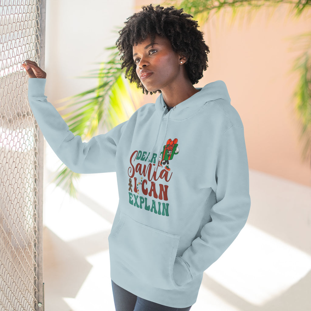 Christmas Hoodie “Dear Santa I Can Explain” Funny Holiday Pullover Christmas T-Shirts and Sweatshirts Collection