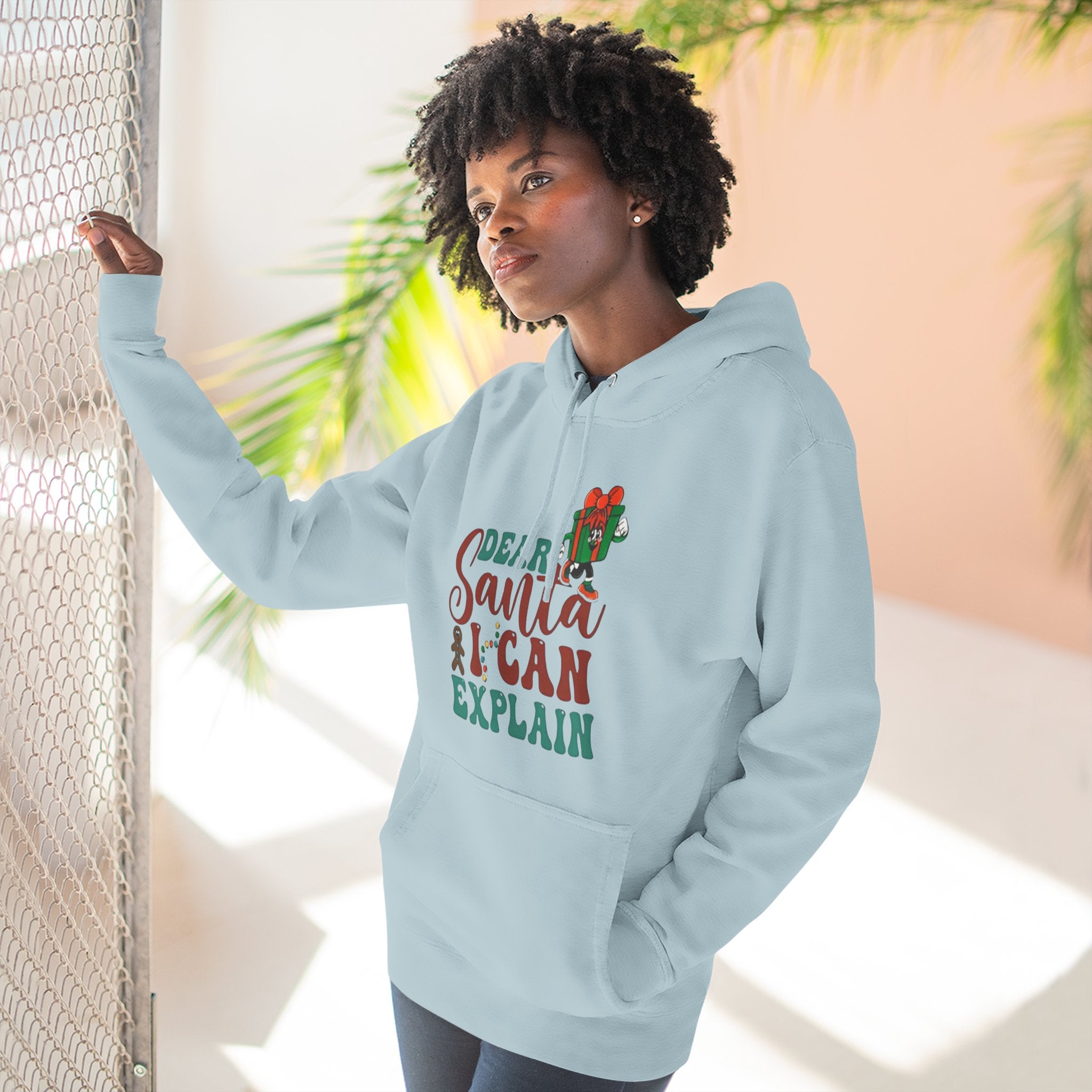 Christmas Hoodie “Dear Santa I Can Explain” Funny Holiday Pullover Christmas T-Shirts and Sweatshirts Collection