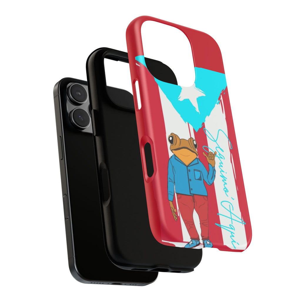 Puerto Rican Flag Frog Design ("Señorita Hops")Phone Case Isla del Encanto Phone Case – Puerto Rican Style