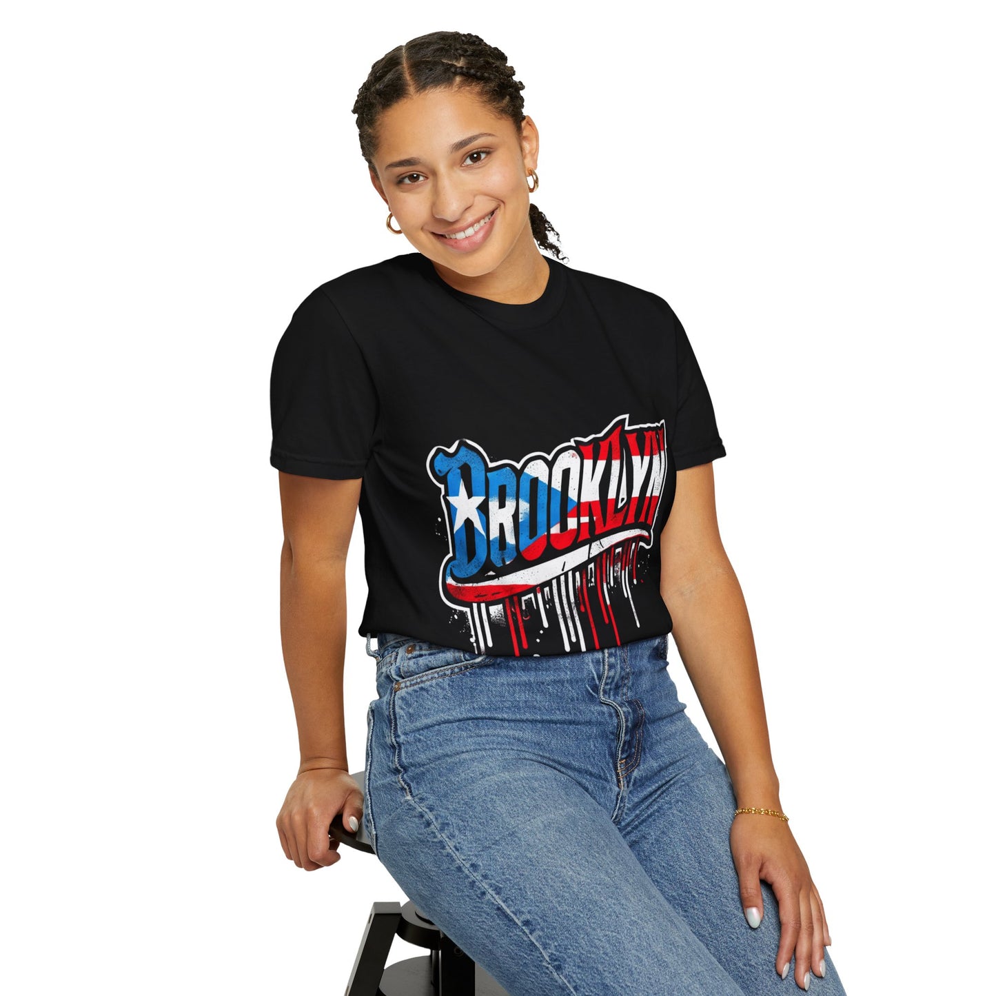 New York Meets Puerto Rico Brooklyn Style Unisex T-Shirt,  Streetwear Fashion